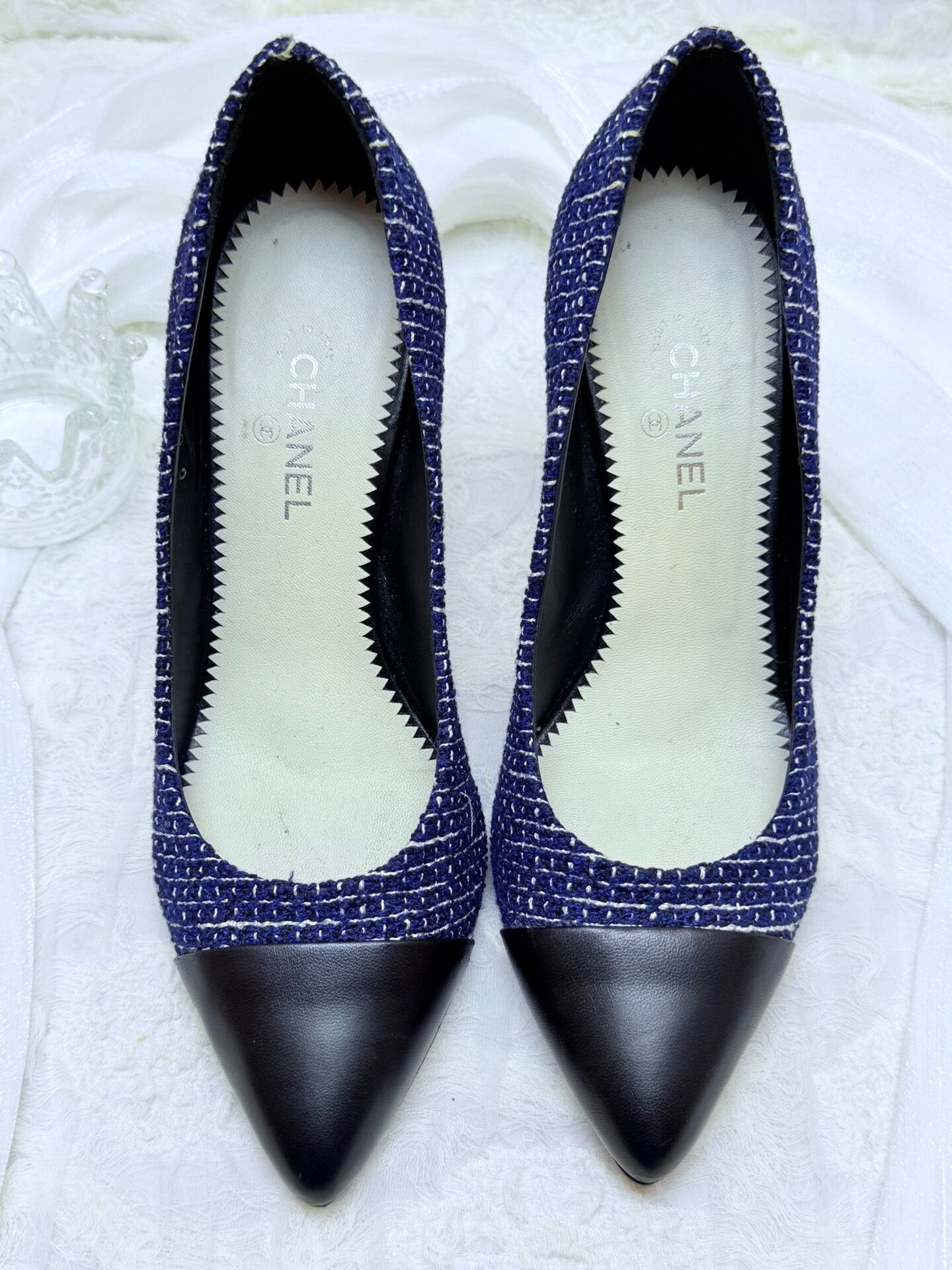 Chanel Chanel Knit Blue Lowtop Sneakers us_6 Women Size US 6 / IT 36 - 5 Thumbnail