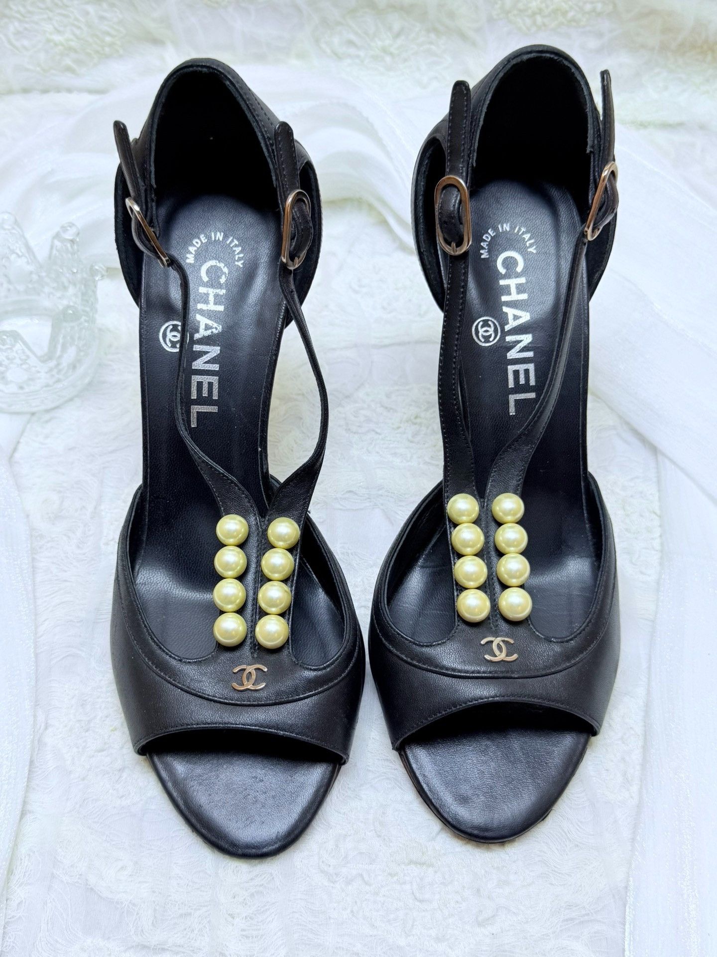 Chanel Chanel Retro Black Sandals us_7 Women Size US 7 / IT 37 - 2 Thumbnail