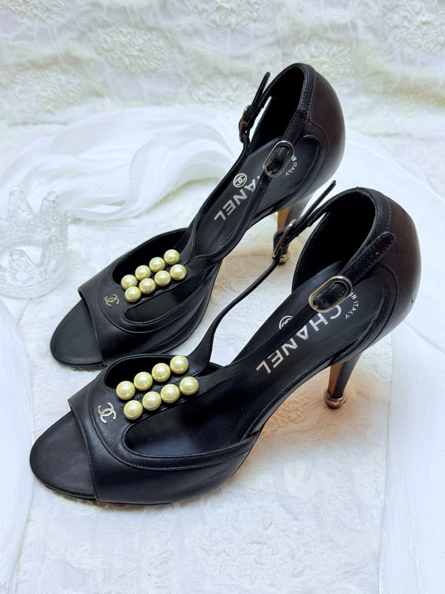 Chanel Chanel Retro Black Sandals us_7 Women Size US 7 / IT 37 - 3 Thumbnail