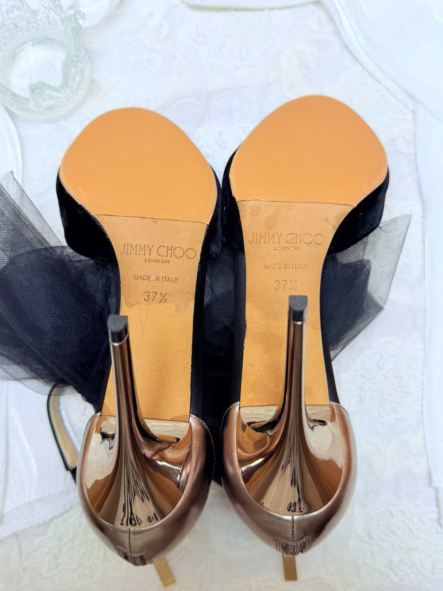 Jimmy Choo Jimmy Choo Velvet Sandals us_7-5 Women Size US 7.5 / IT 37.5 - 5 Thumbnail