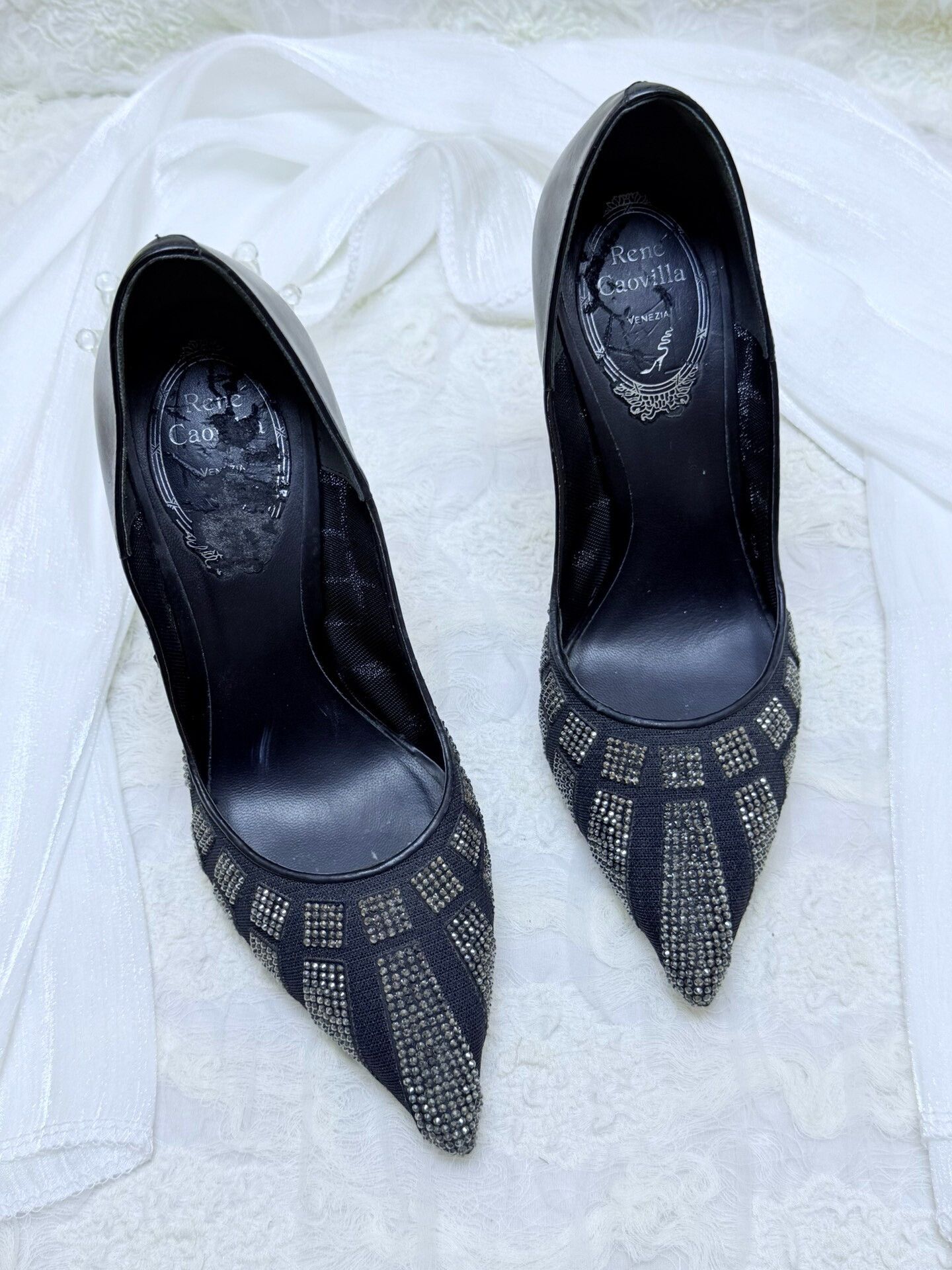 Rene Caovilla Rene Caovilla Black Lowtop Sneakers us_5 Women Size US 5 / IT 35 - 3 Thumbnail