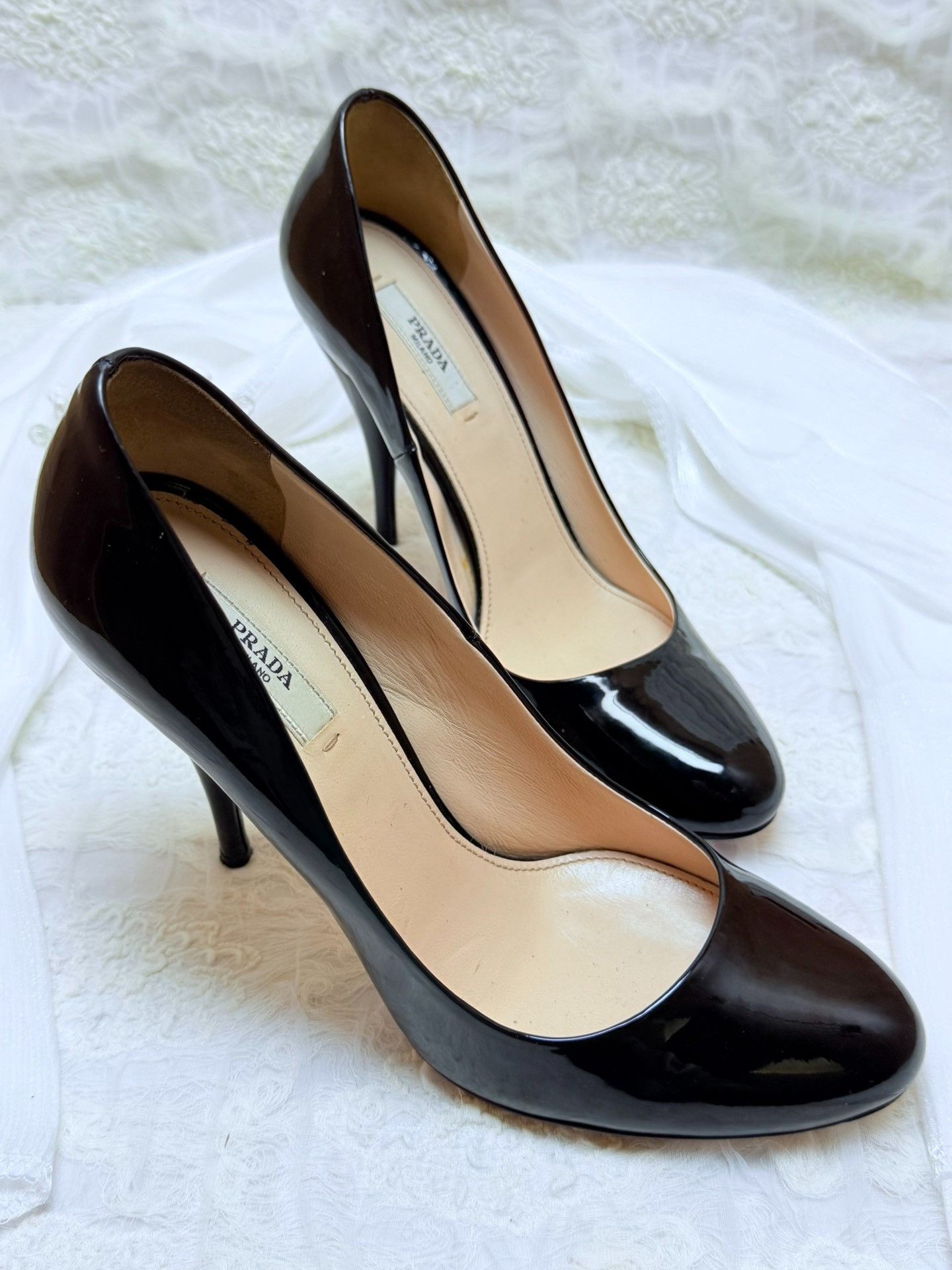 Prada Prada Patent Black Lowtop Sneakers us_7 Women Size US 7 / IT 37 - 3 Thumbnail