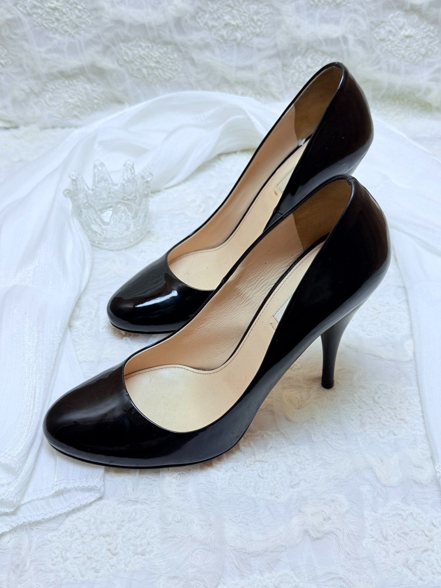 Prada Prada Patent Black Lowtop Sneakers us_7 Women Size US 7 / IT 37 - 2 Thumbnail