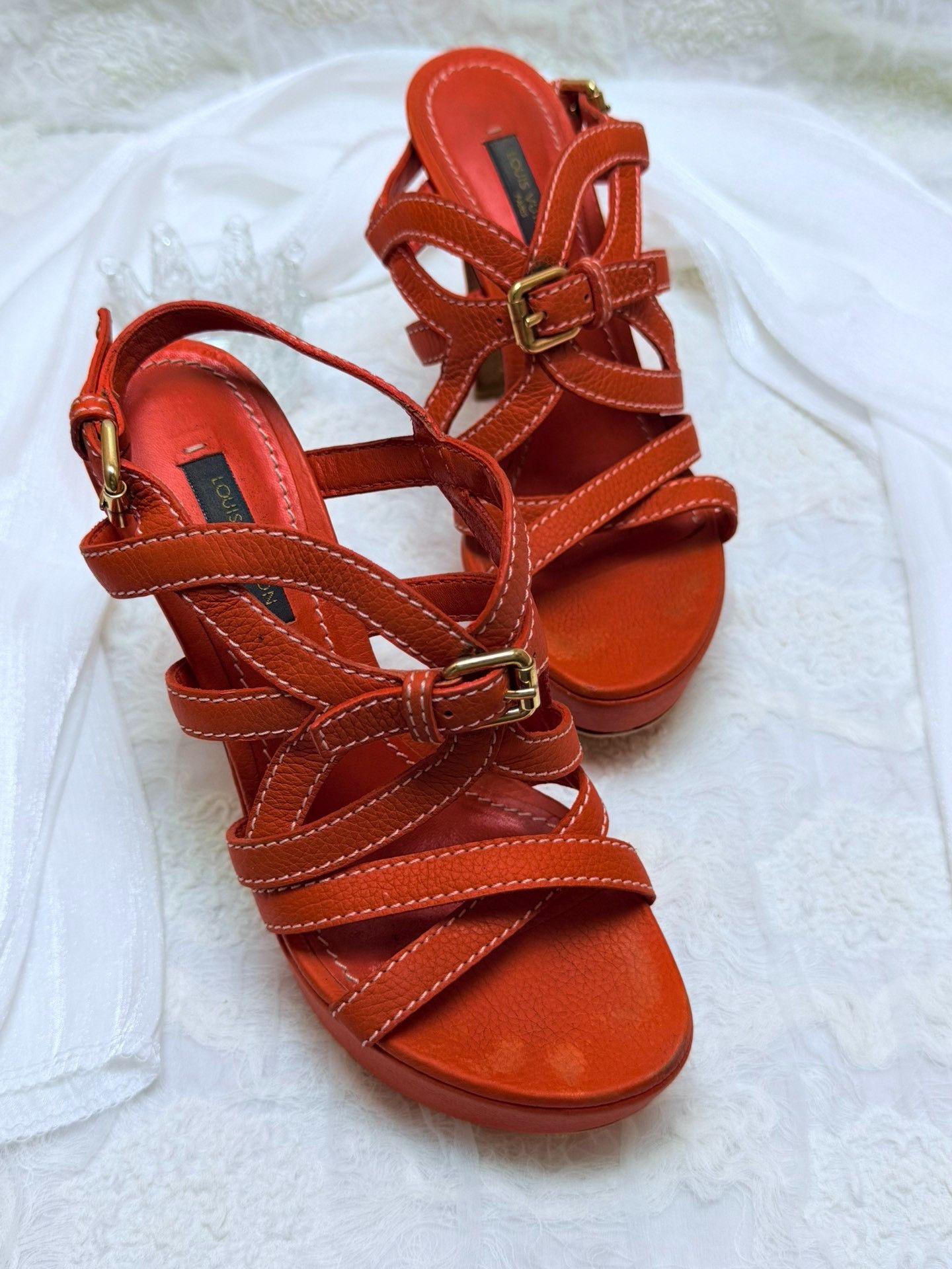 Louis Vuitton Louis Vuitton Leather Sandals it_34 Women Size US 4 / IT 34 - 3 Thumbnail