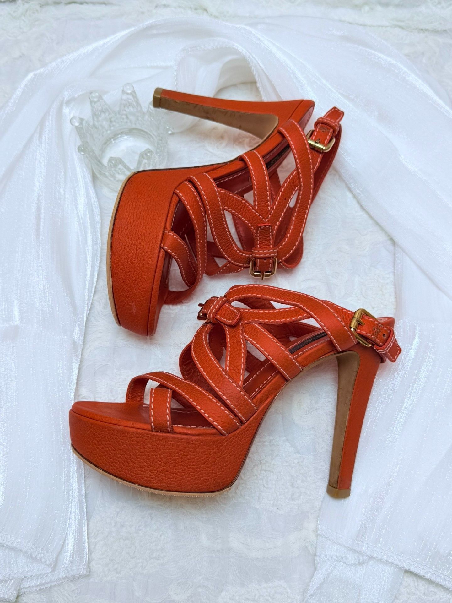 Louis Vuitton Louis Vuitton Leather Sandals it_34 Women Size US 4 / IT 34 - 5 Thumbnail