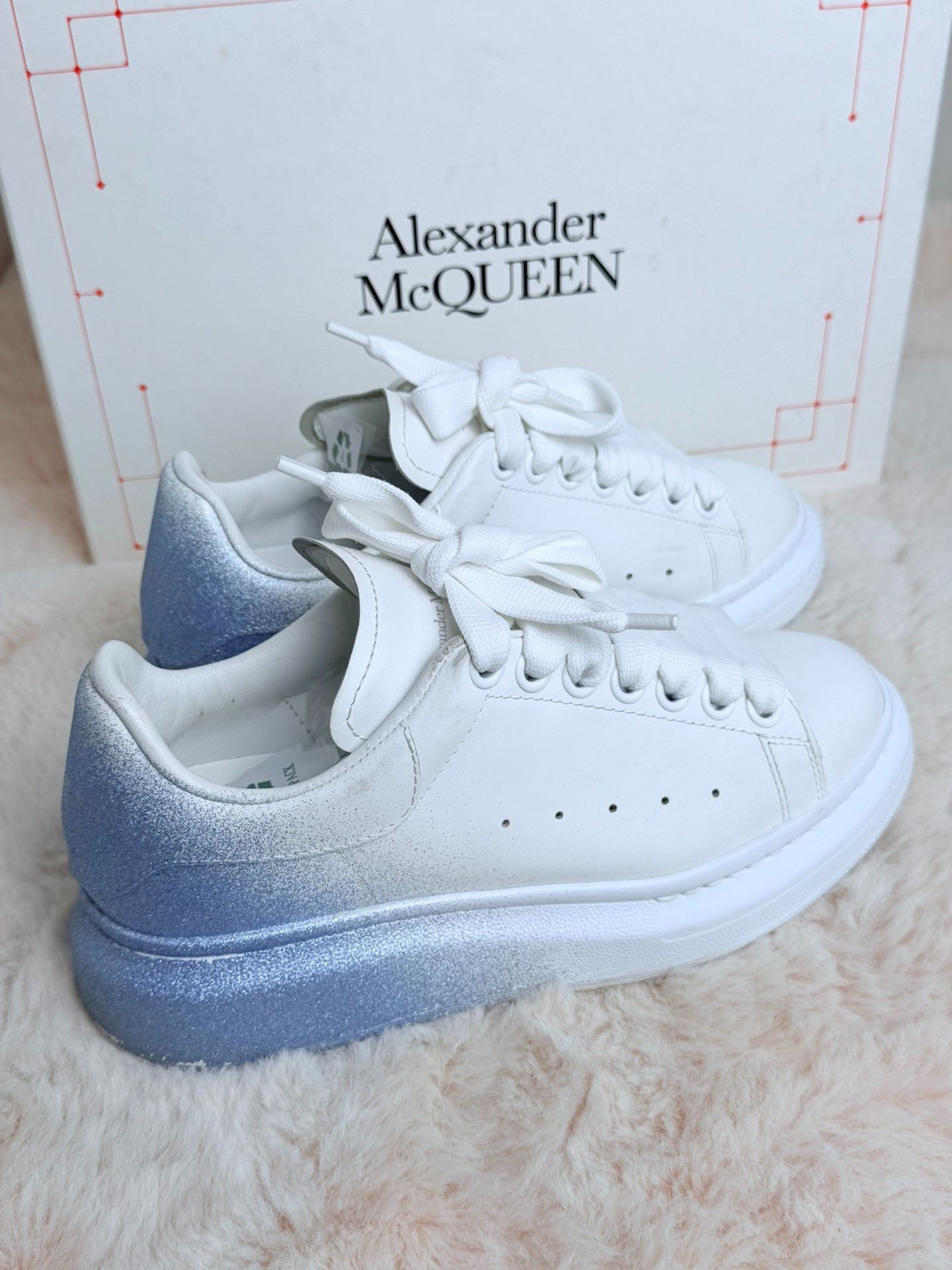 Alexander McQueen Alexander McQueen Tie-Dye Gradient Multi Lowtop Sneakers ... Size US 5.5 / IT 35.5 - 2 Thumbnail