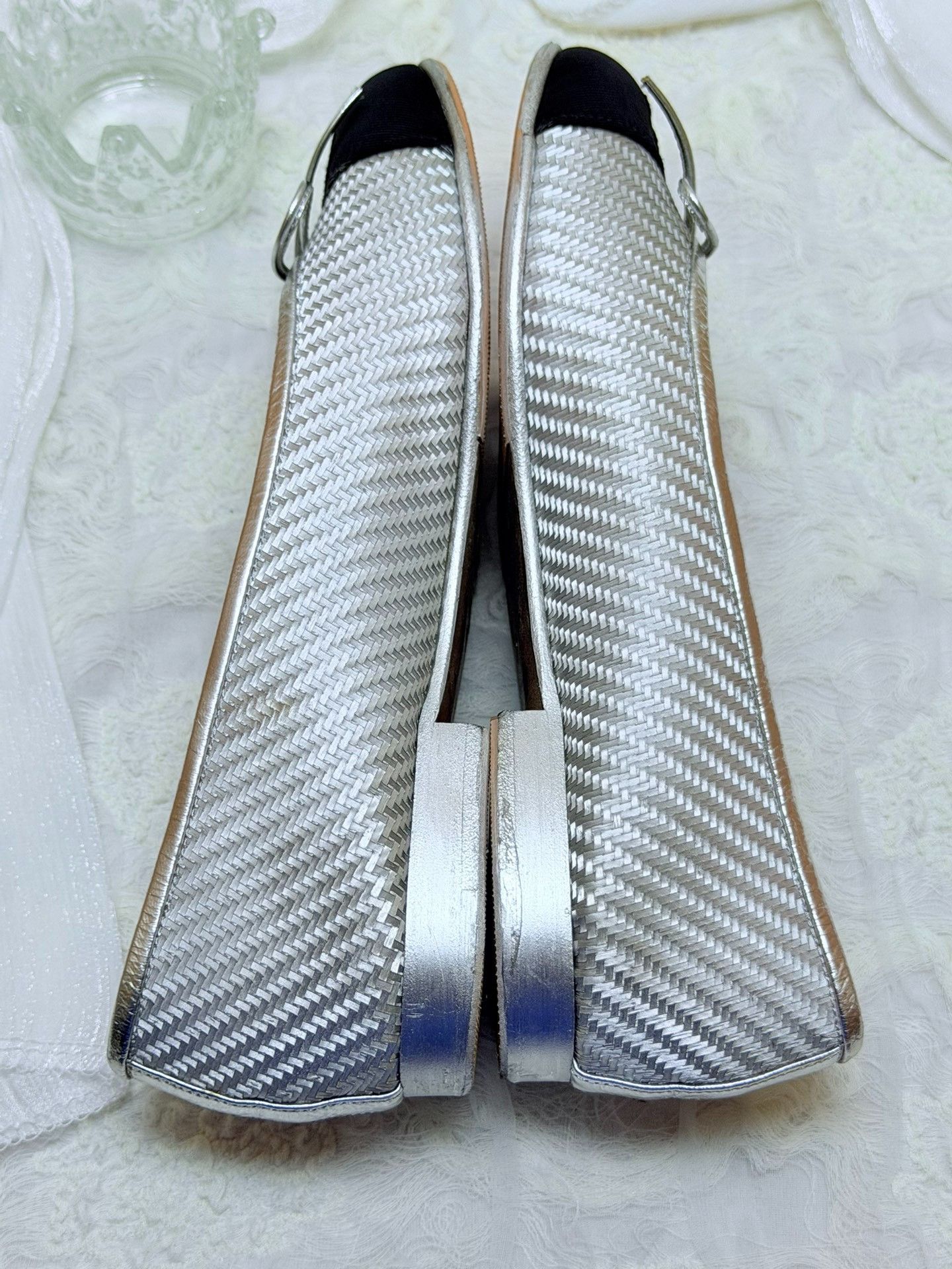 Chanel Chanel Patchwork Silver Lowtop Sneakers us_5-5 Women Size US 5.5 / IT 35.5 - 5 Thumbnail