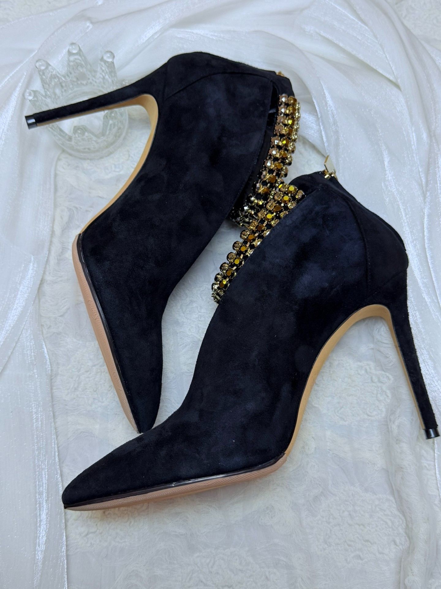 Jimmy Choo Jimmy Choo Suede Gold Boots us_8-5 Women Size US 8.5 / IT 38.5 - 2 Thumbnail