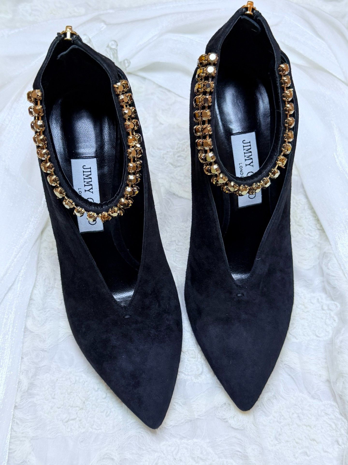 Jimmy Choo Jimmy Choo Suede Gold Boots us_8-5 Women Size US 8.5 / IT 38.5 - 3 Thumbnail