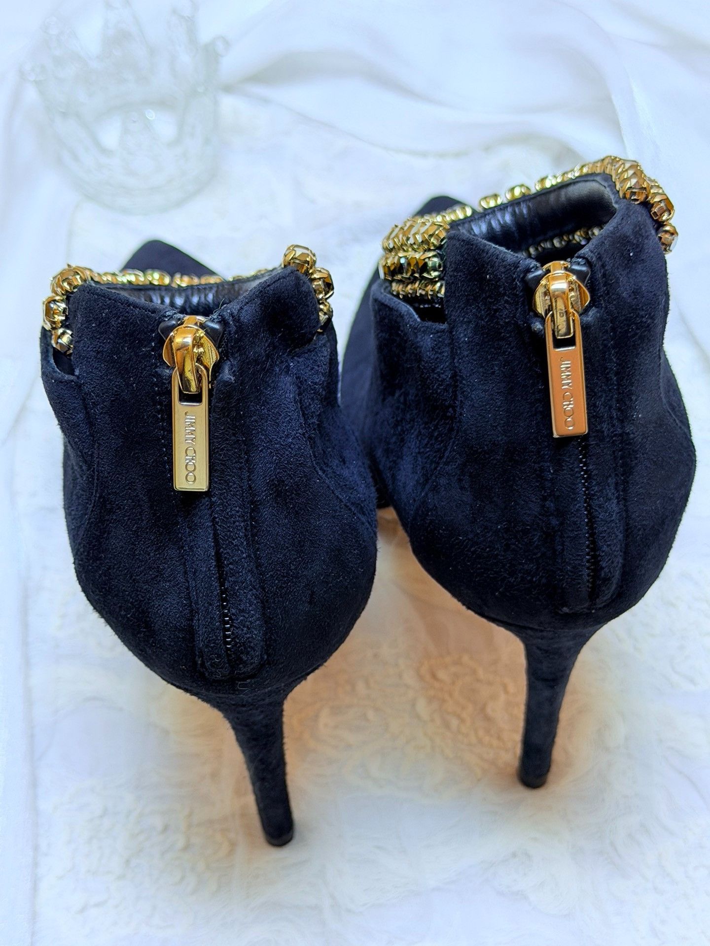 Jimmy Choo Jimmy Choo Suede Gold Boots us_8-5 Women Size US 8.5 / IT 38.5 - 6 Thumbnail