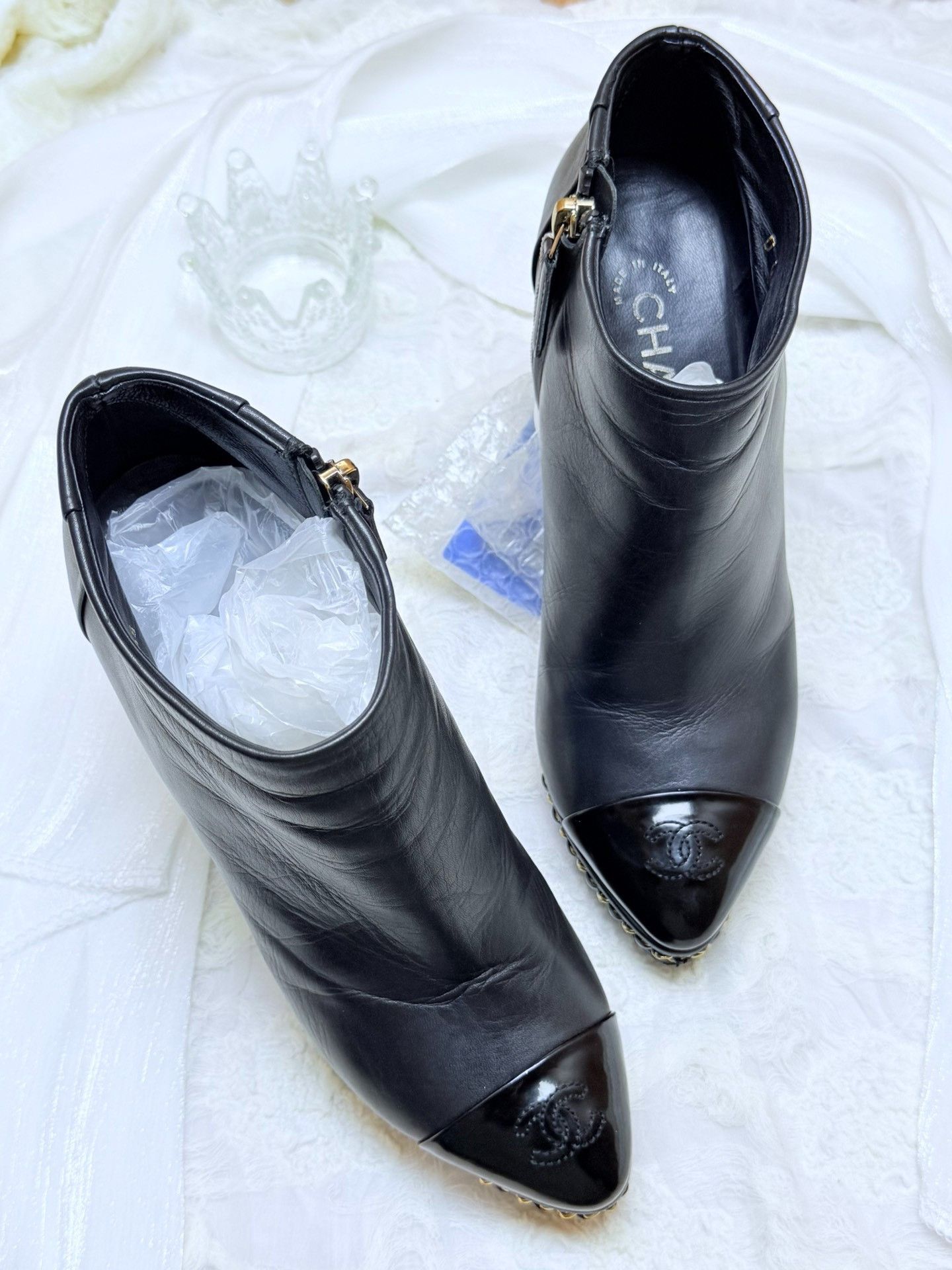 Chanel Chanel Leather Black Boots us_6-5 Women Size US 6.5 / IT 36.5 - 3 Thumbnail