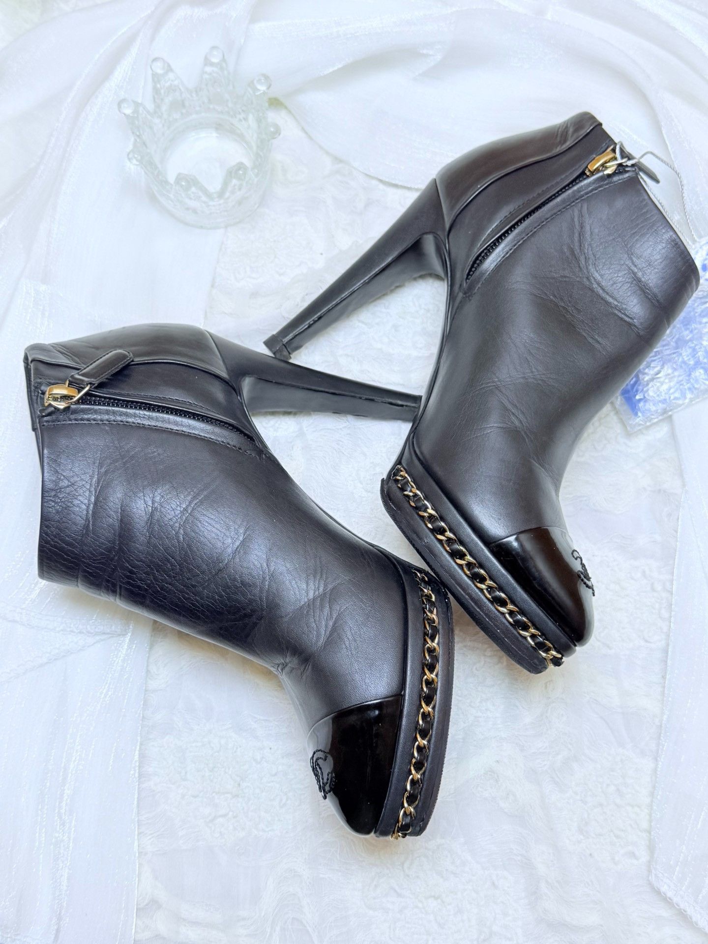Chanel Chanel Leather Black Boots us_6-5 Women Size US 6.5 / IT 36.5 - 4 Thumbnail