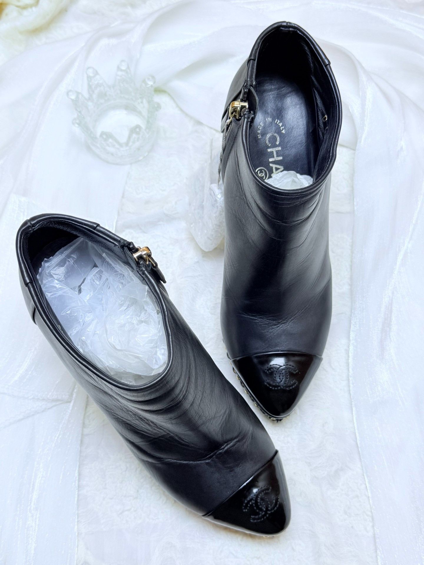 Chanel Chanel Leather Black Boots us_6-5 Women Size US 6.5 / IT 36.5 - 5 Thumbnail
