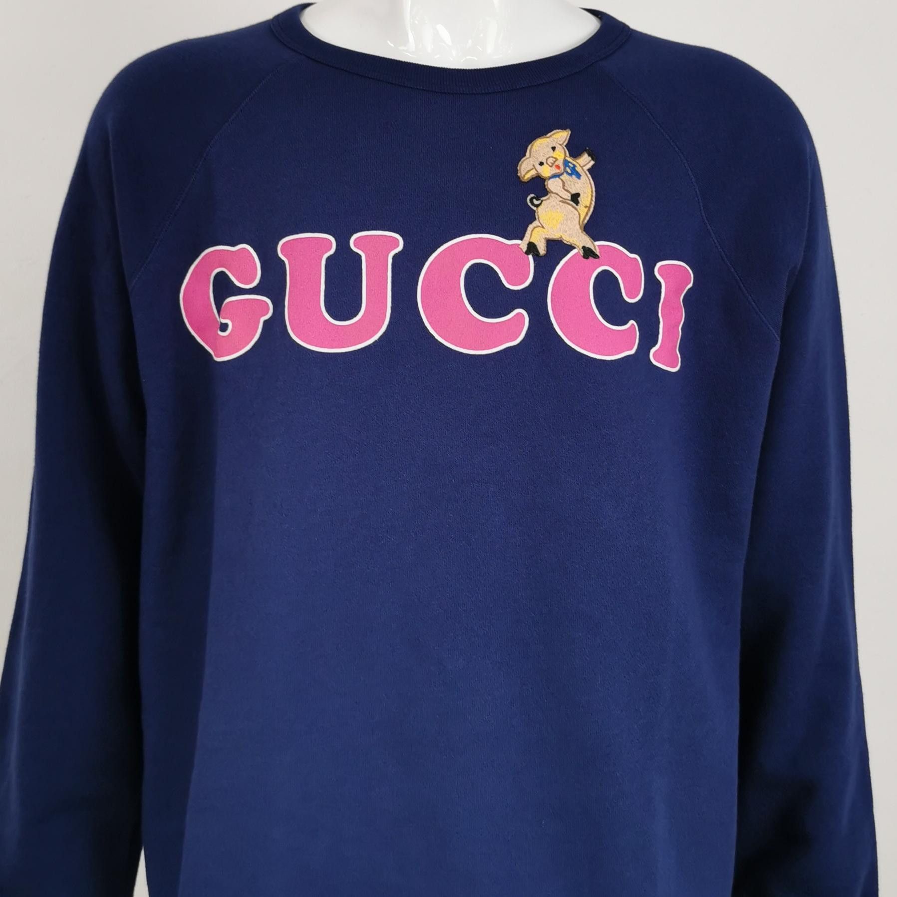 Gucci Gucci Piglet Logo Sweatshirt XL Size US XL / EU 56 / 4 - 3 Thumbnail