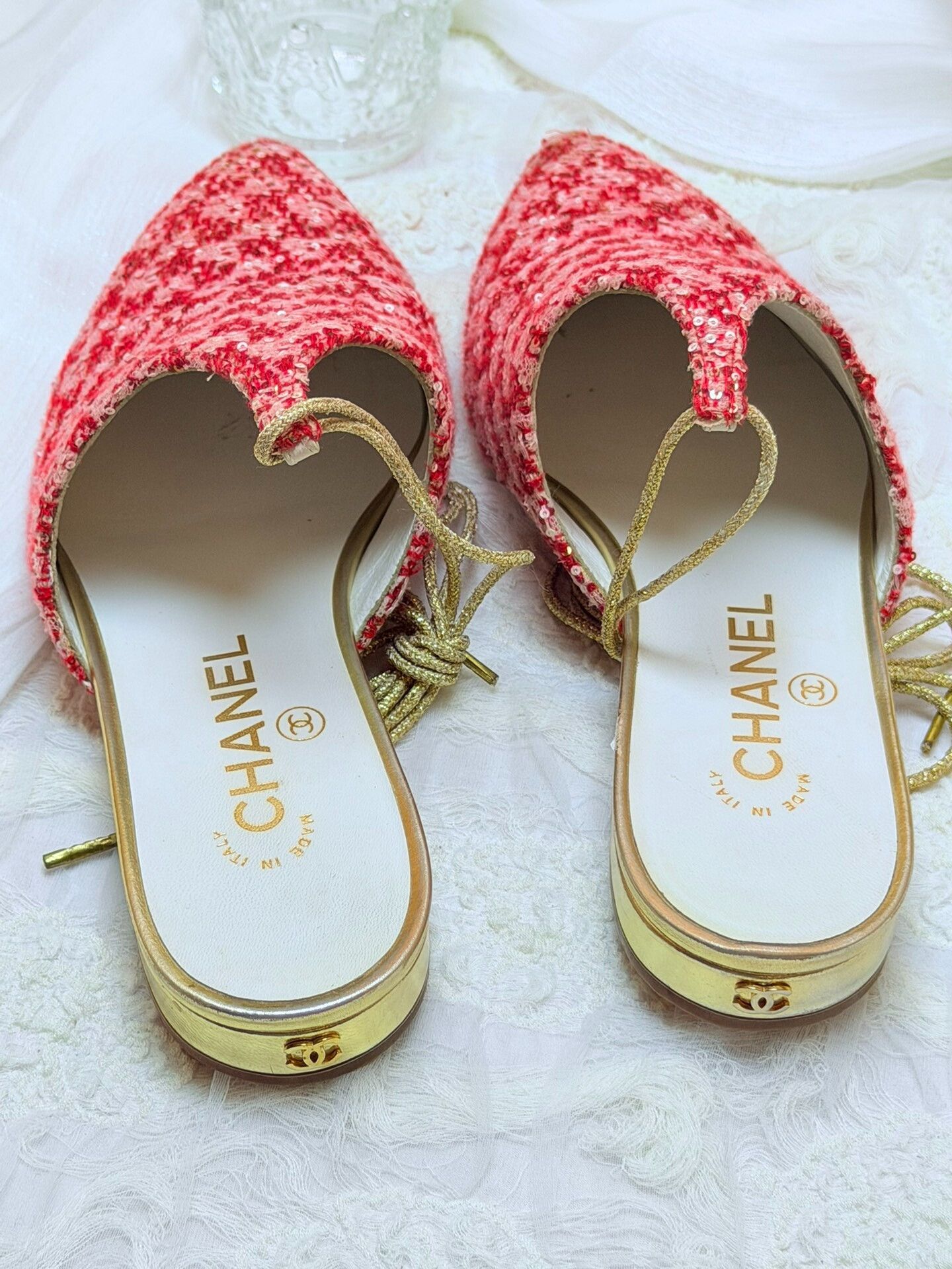Chanel Chanel Knit Red Sandals us_8-5 Women Size US 8.5 / IT 38.5 - 6 Thumbnail