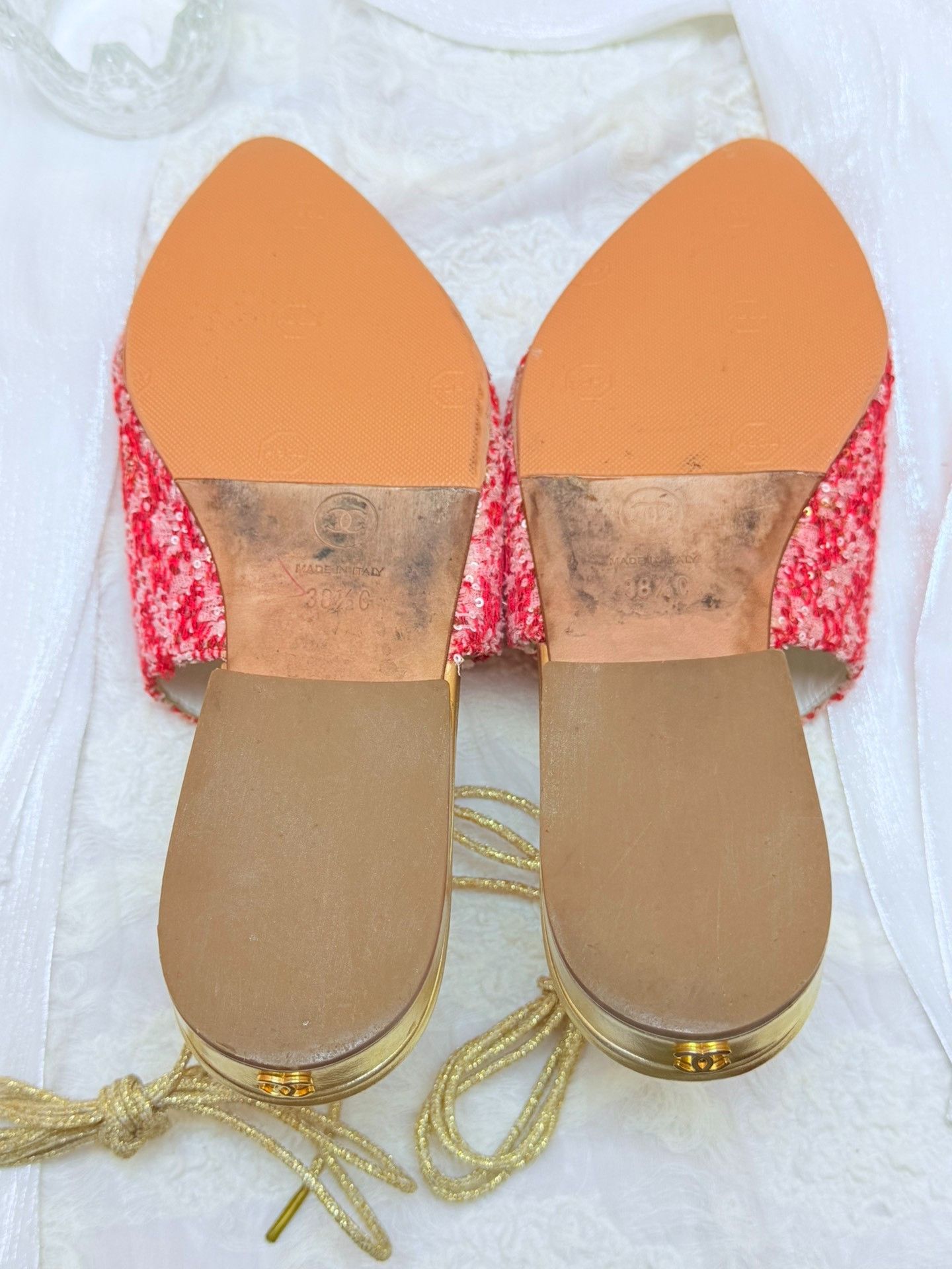 Chanel Chanel Knit Red Sandals us_8-5 Women Size US 8.5 / IT 38.5 - 5 Thumbnail