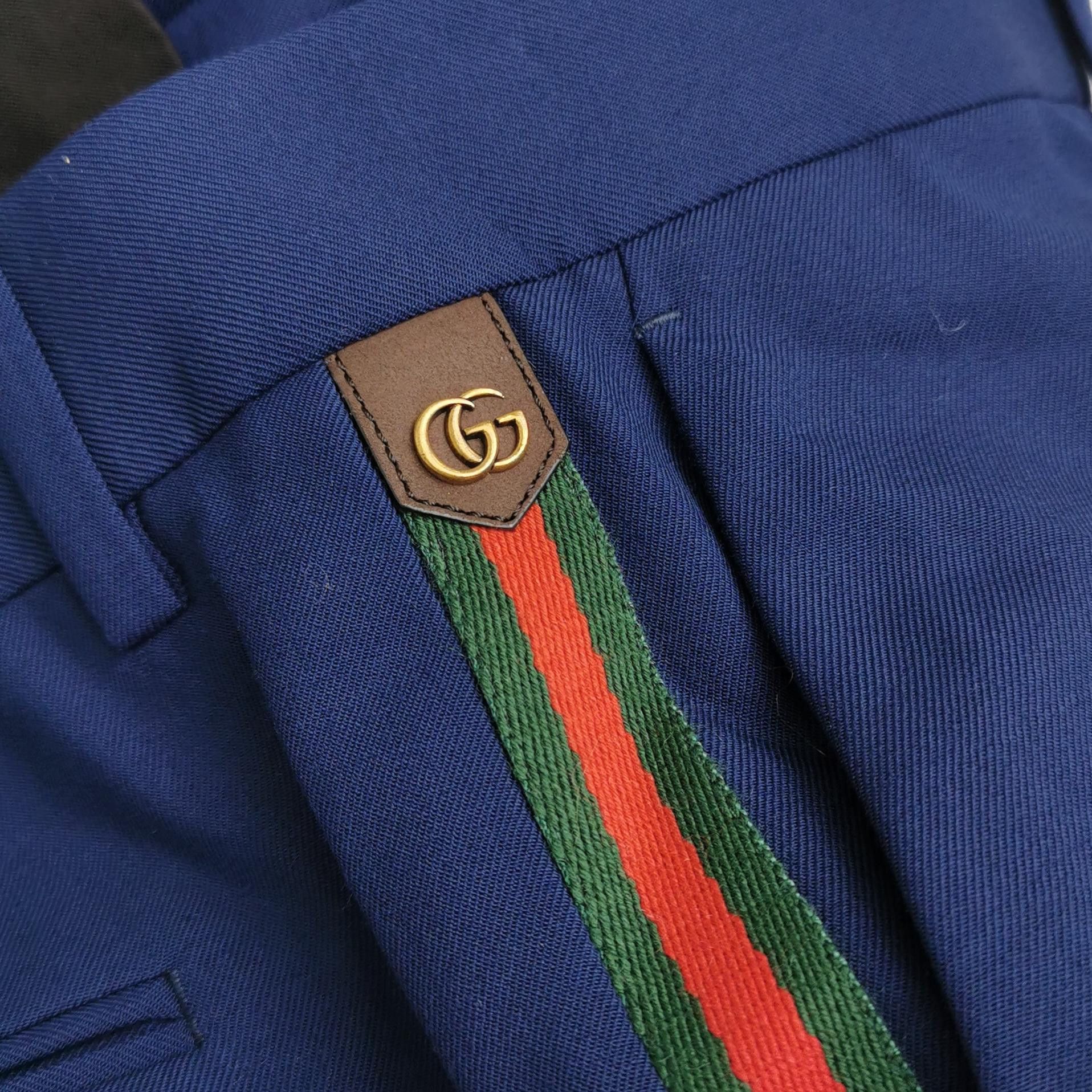 Gucci Gucci Wool Mohair Blend Logo Patch Trousers Size 54 Size US 38 / EU 54 - 3 Thumbnail