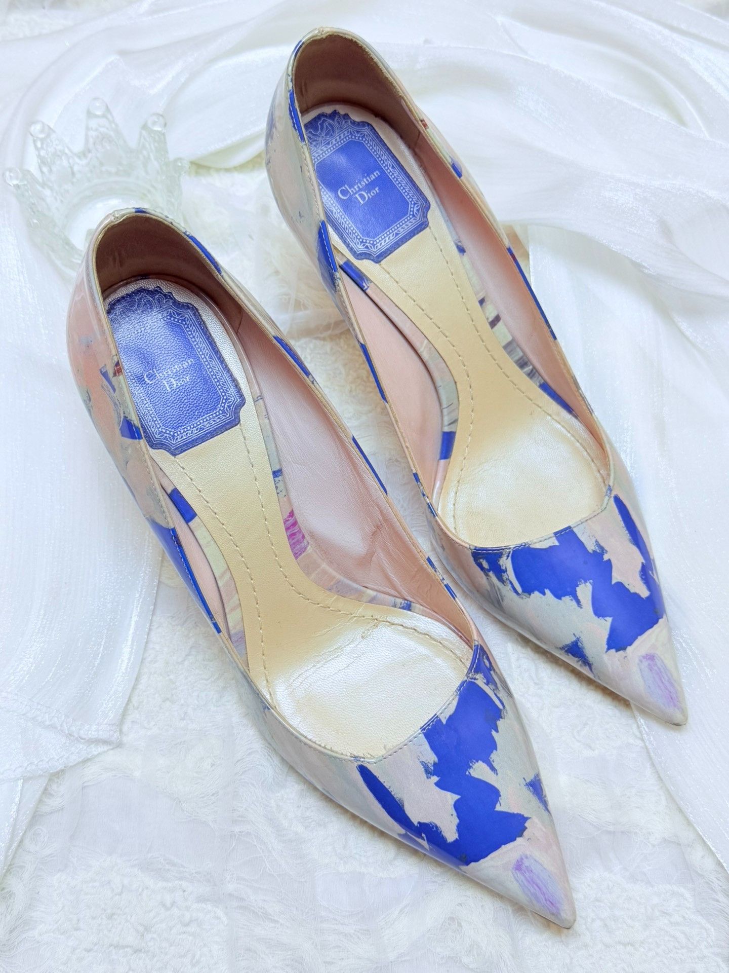 Dior Dior Patent Printed Lowtop Sneakers us_7-5 Women Size US 7.5 / IT 37.5 - 3 Thumbnail