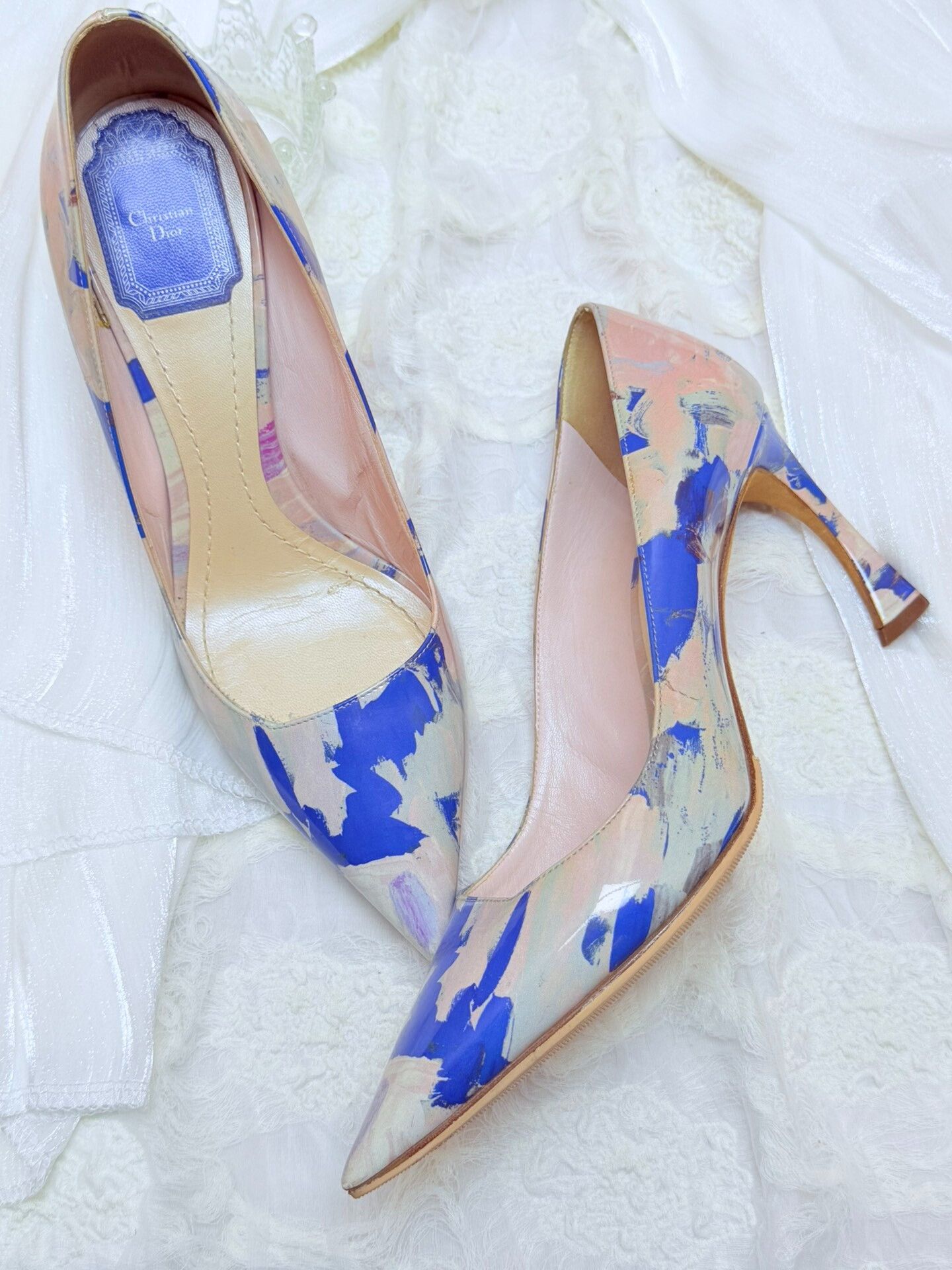 Dior Dior Patent Printed Lowtop Sneakers us_7-5 Women Size US 7.5 / IT 37.5 - 2 Thumbnail