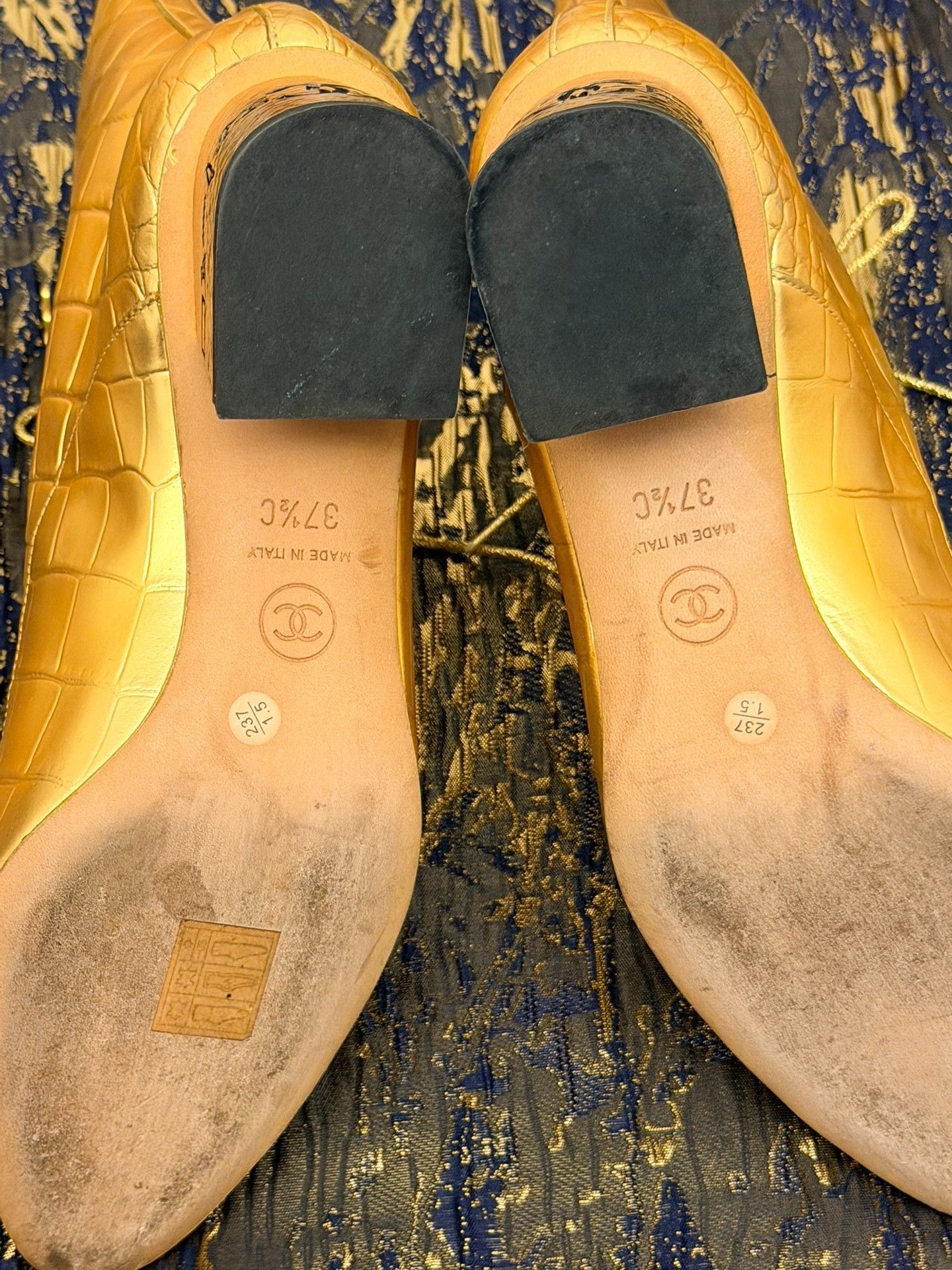 Chanel Chanel Gold Boots us_7-5 Women Size US 7.5 / IT 37.5 - 5 Thumbnail