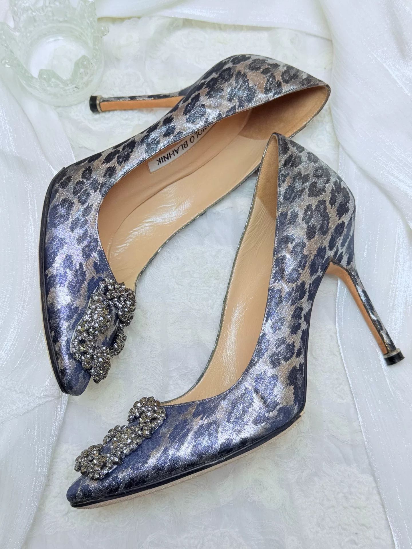 Manolo Blahnik Manolo Blahnik Animal Print Gray Lowtop Sneakers us_6 Women Size US 6 / IT 36 - 4 Thumbnail