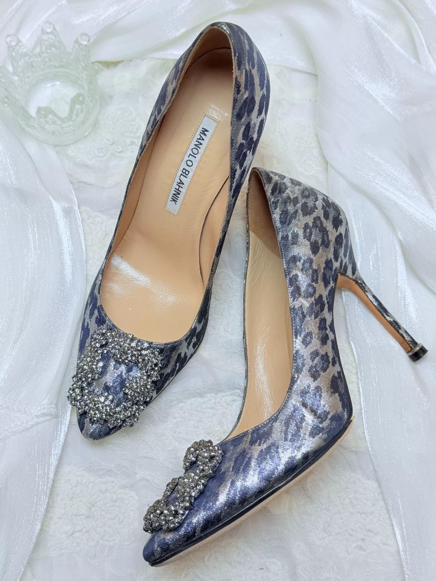 Manolo Blahnik Manolo Blahnik Animal Print Gray Lowtop Sneakers us_6 Women Size US 6 / IT 36 - 2 Thumbnail