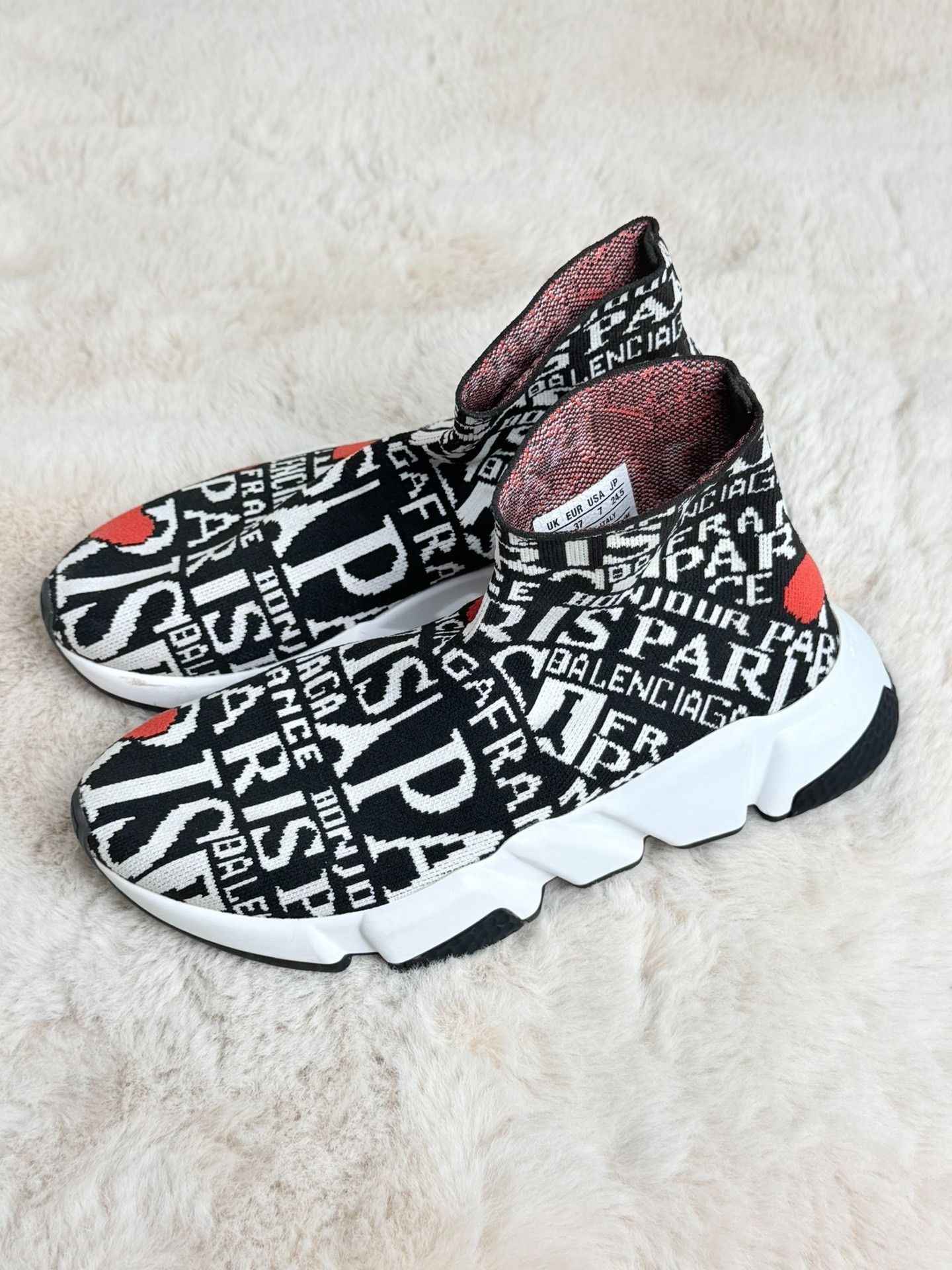 Balenciaga Balenciaga Limited Black Hitop Sneakers us_7 Women Size US 7 / IT 37 - 2 Thumbnail