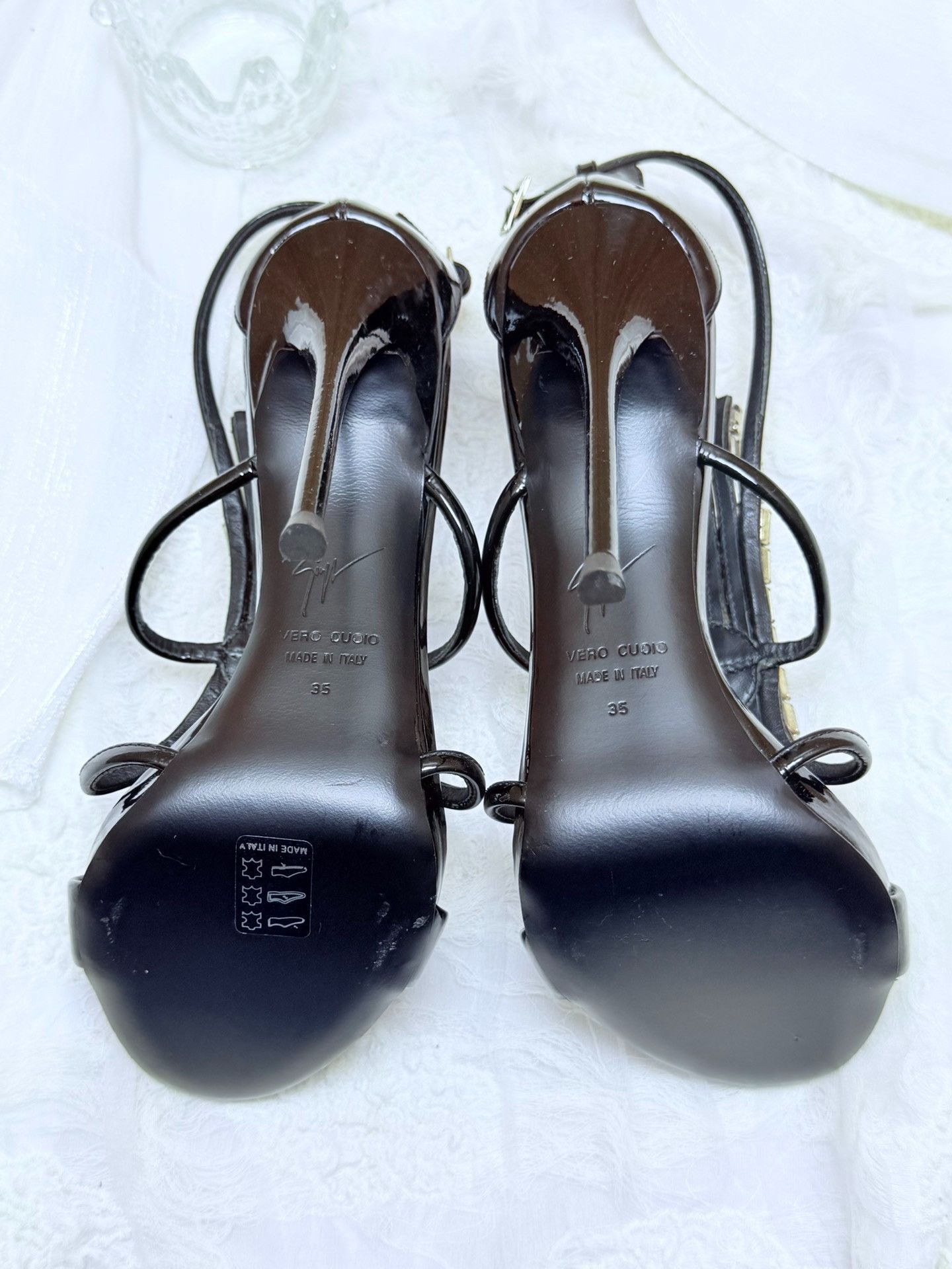 Giuseppe Zanotti Giuseppe Zanotti Patent Black Sandals us_5 Women Size US 5 / IT 35 - 5 Thumbnail