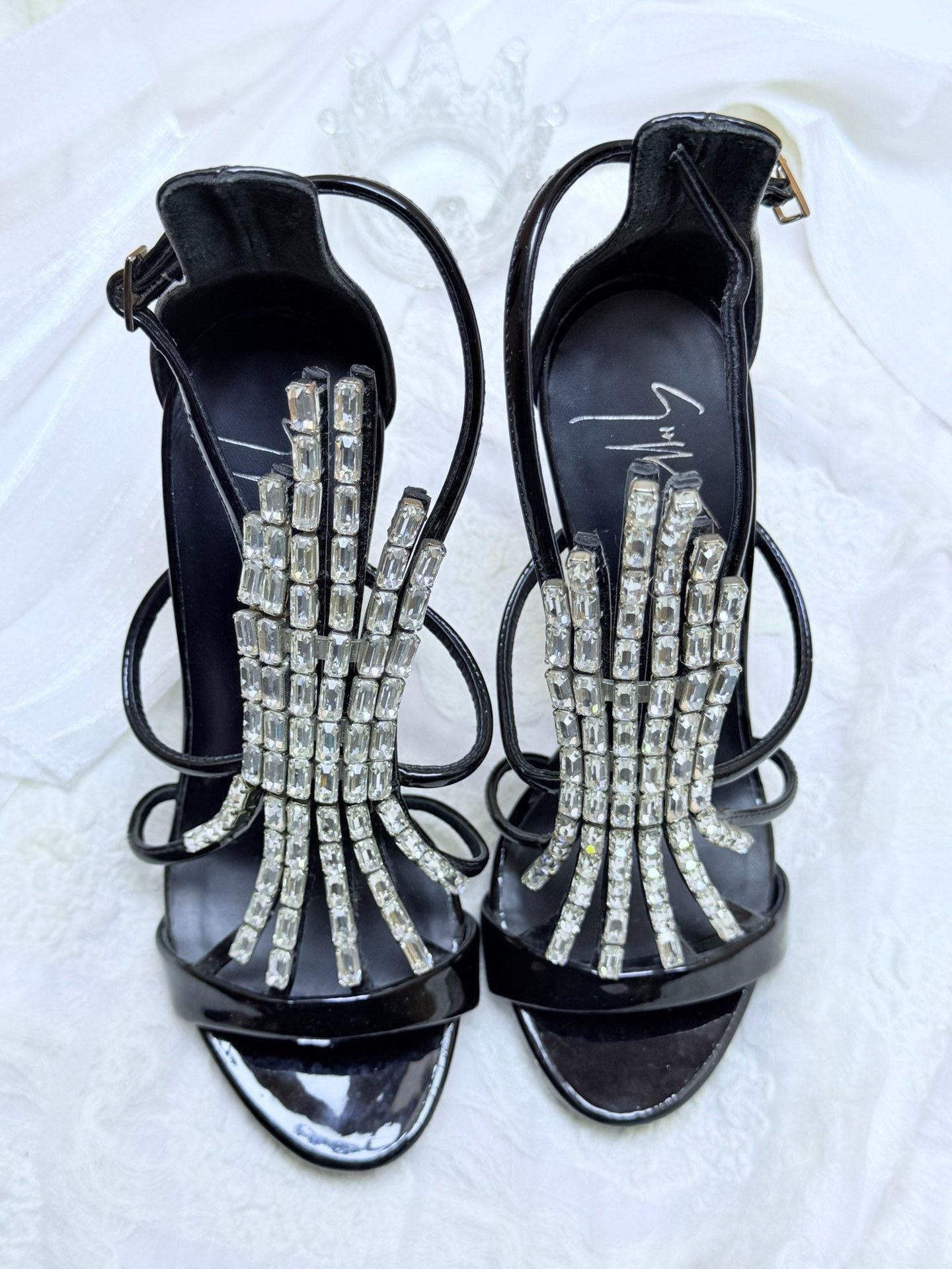 Giuseppe Zanotti Giuseppe Zanotti Patent Black Sandals us_5 Women Size US 5 / IT 35 - 2 Thumbnail