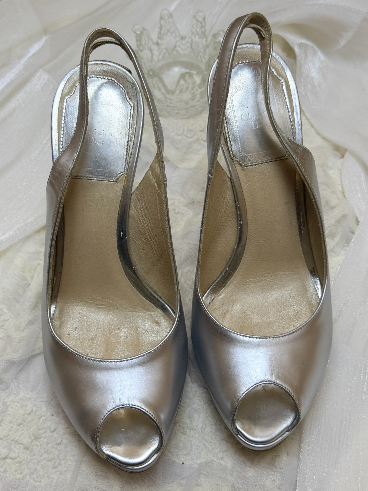 Dior Dior Silver Sandals it_34-5 Women Size US 4.5 / IT 34.5 - 2 Thumbnail