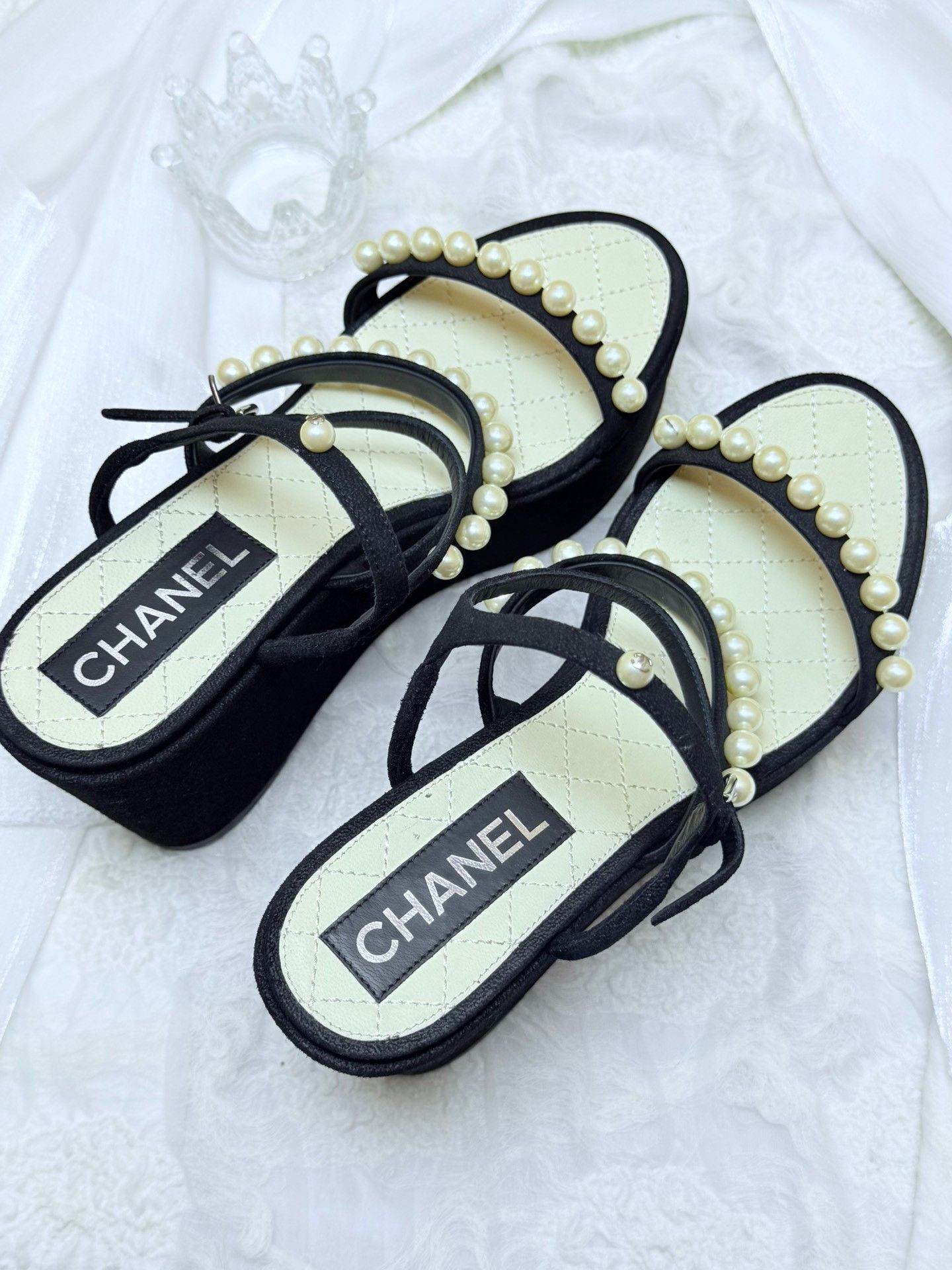 Chanel Chanel Black Sandals us_8-5 Women Size US 8.5 / IT 38.5 - 2 Thumbnail