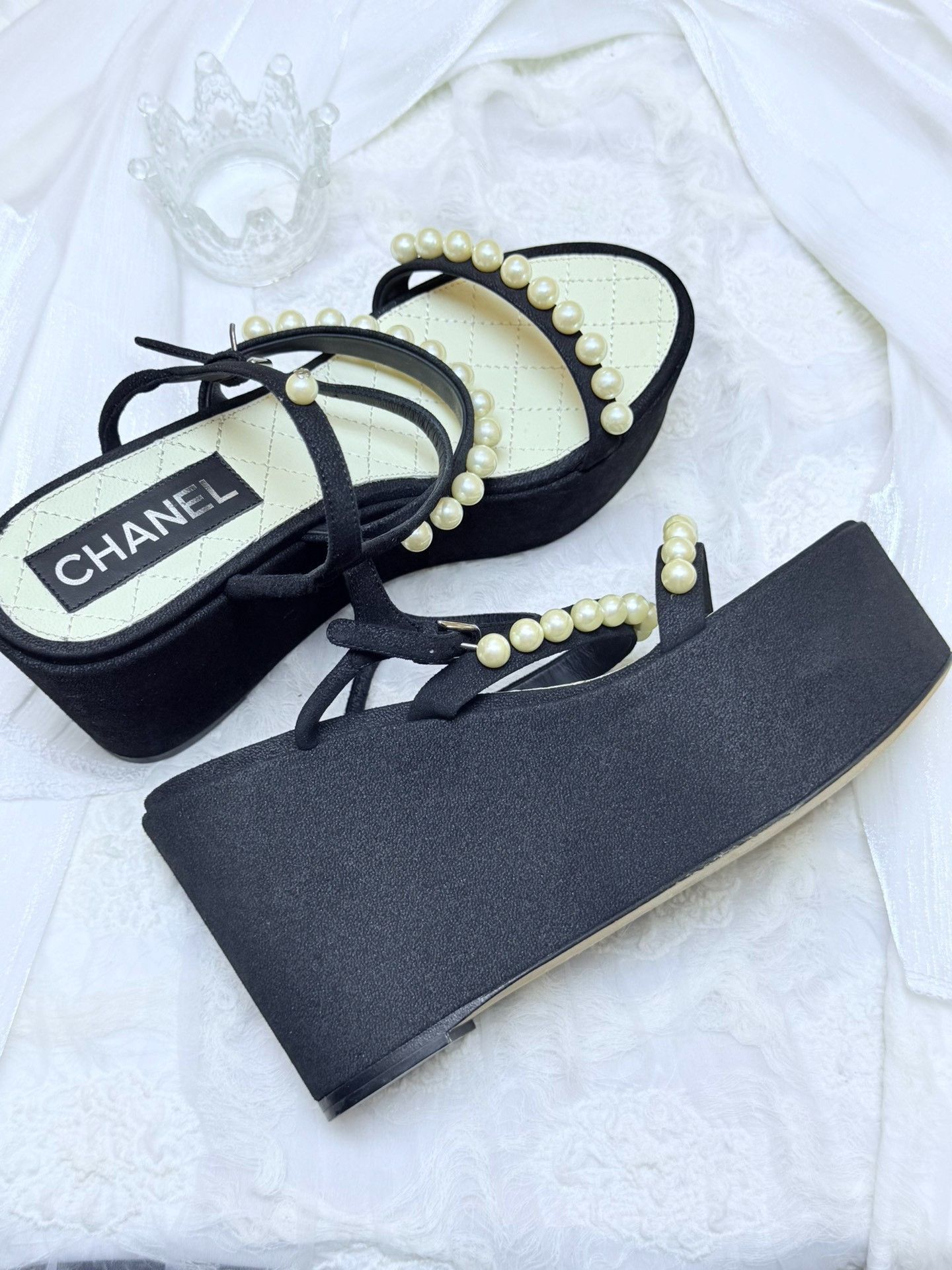 Chanel Chanel Black Sandals us_8-5 Women Size US 8.5 / IT 38.5 - 3 Thumbnail