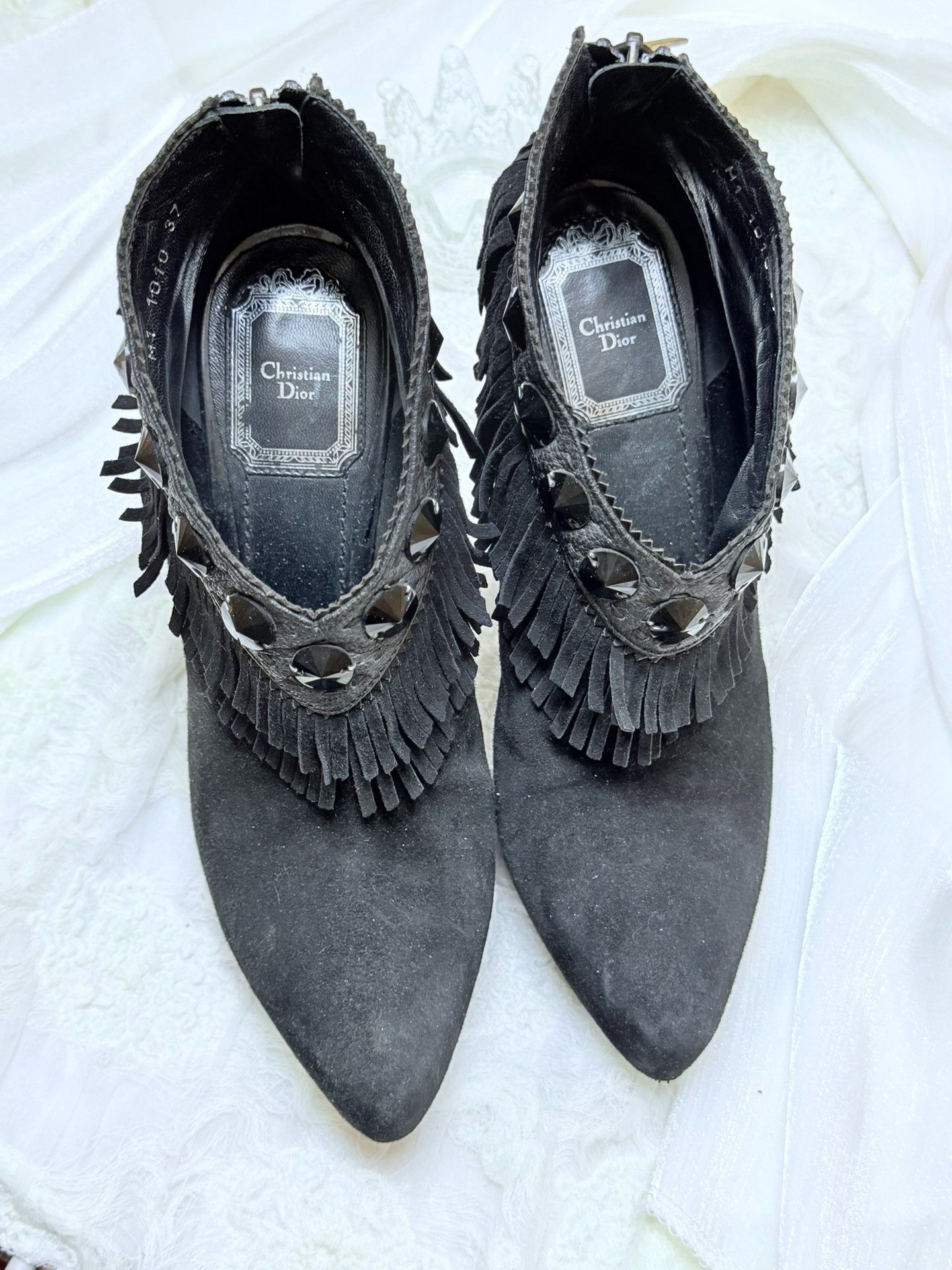 Dior Dior Suede Black Boots us_7 Women Size US 7 / IT 37 - 2 Thumbnail