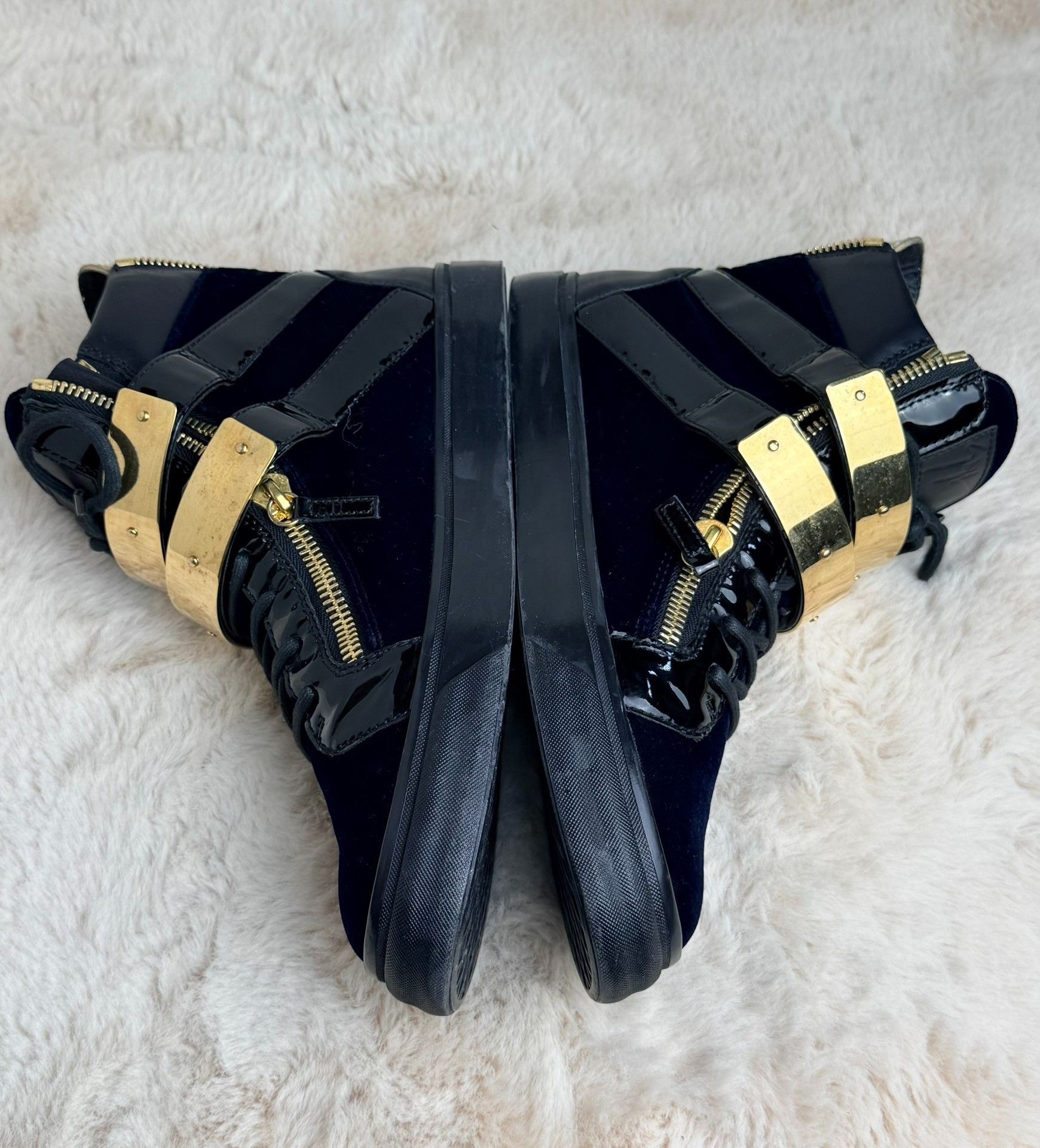 Giuseppe Zanotti Giuseppe Zanotti Blue Hitop Sneakers 10 Men Size US 10 / EU 43 - 5 Thumbnail