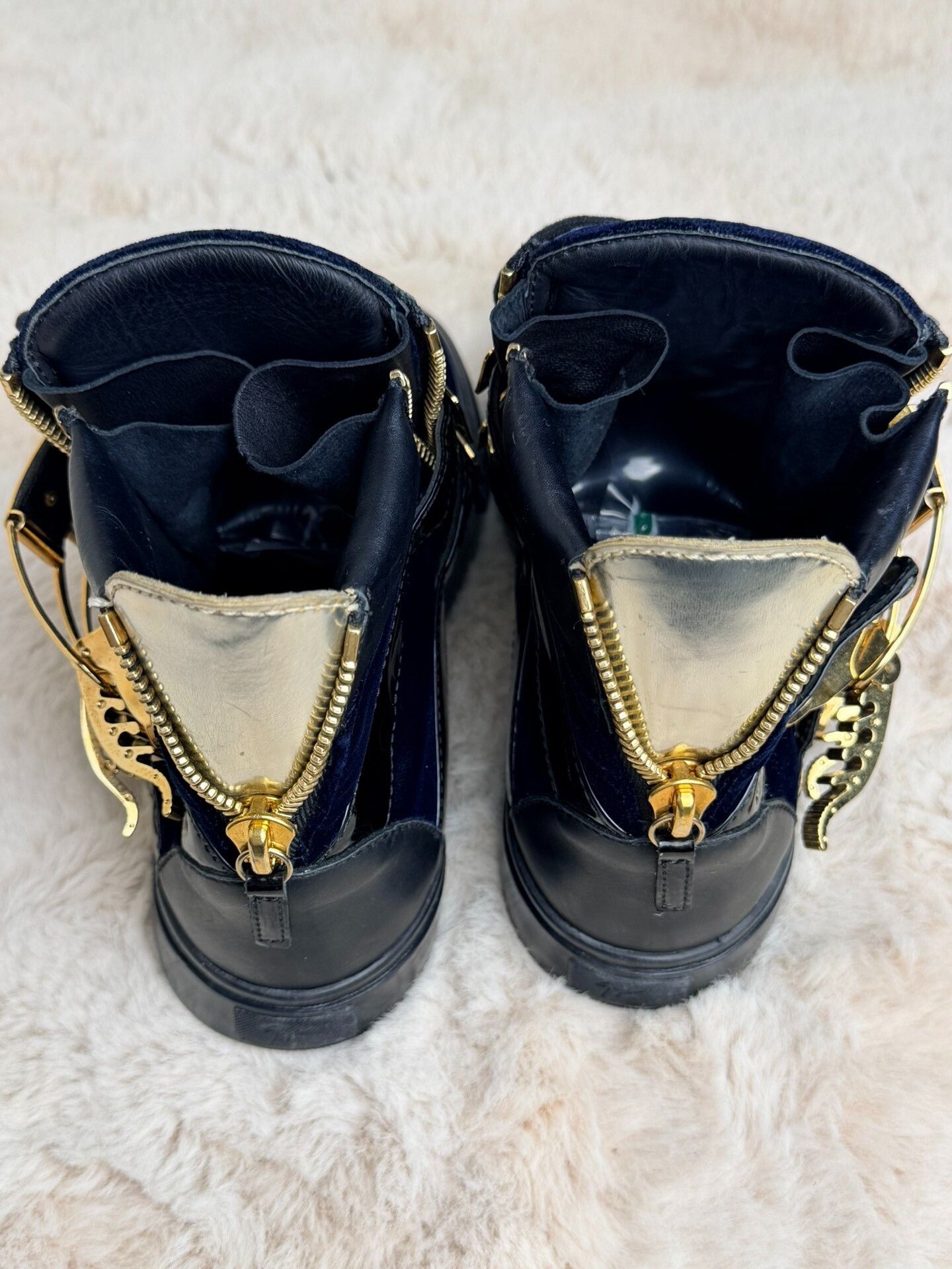 Giuseppe Zanotti Giuseppe Zanotti Blue Hitop Sneakers 10 Men Size US 10 / EU 43 - 6 Thumbnail