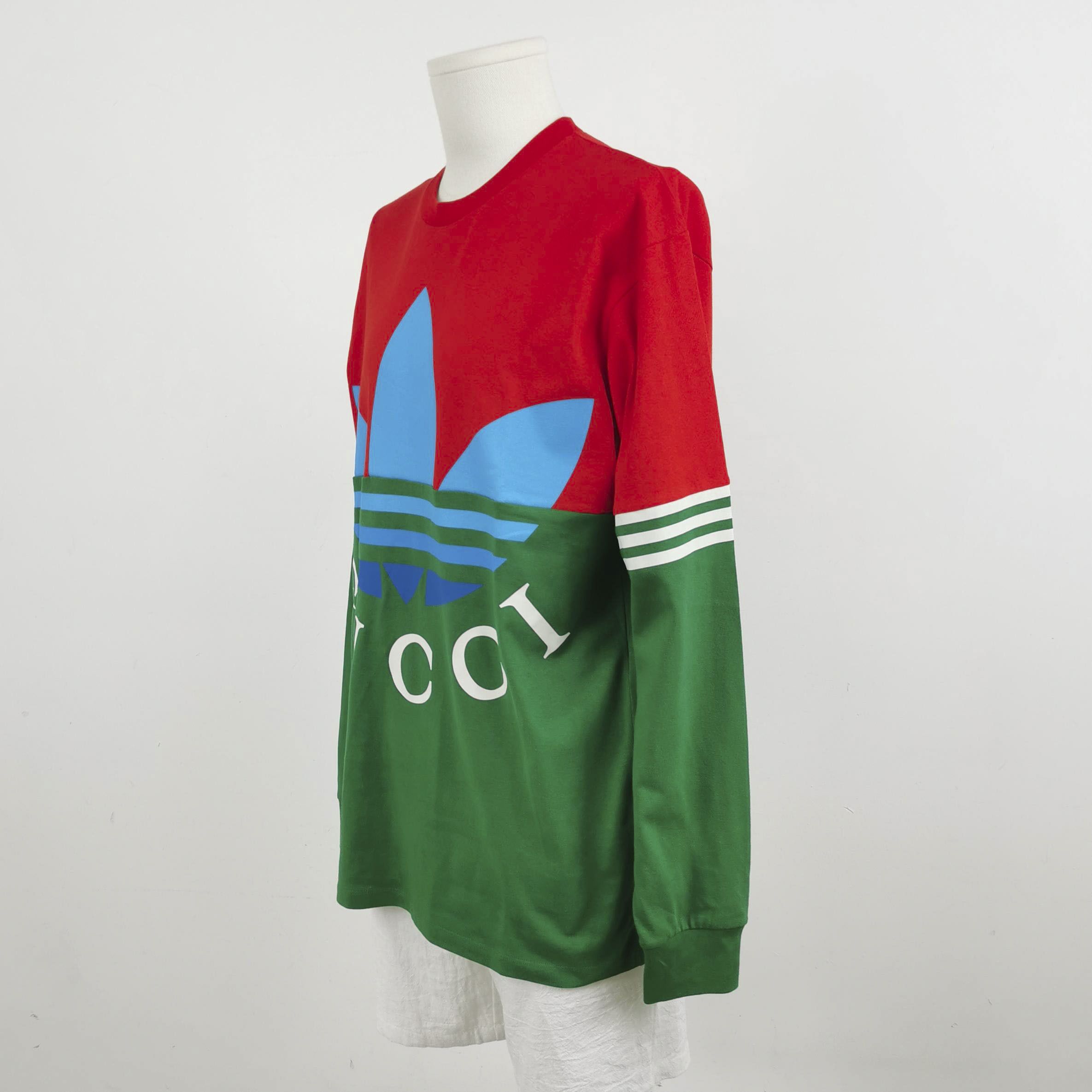 Gucci Gucci x Adidas Logo Bicolor Sweatshirt L Size US L / EU 52-54 / 3 - 2 Thumbnail