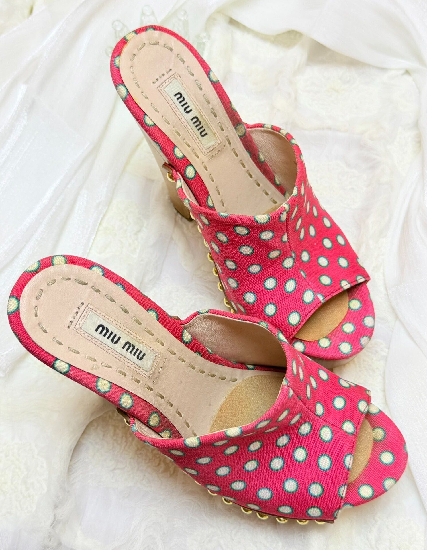 Miu Miu Miu Miu Pink Sandals us_5 Women Size US 5 / IT 35 - 3 Thumbnail