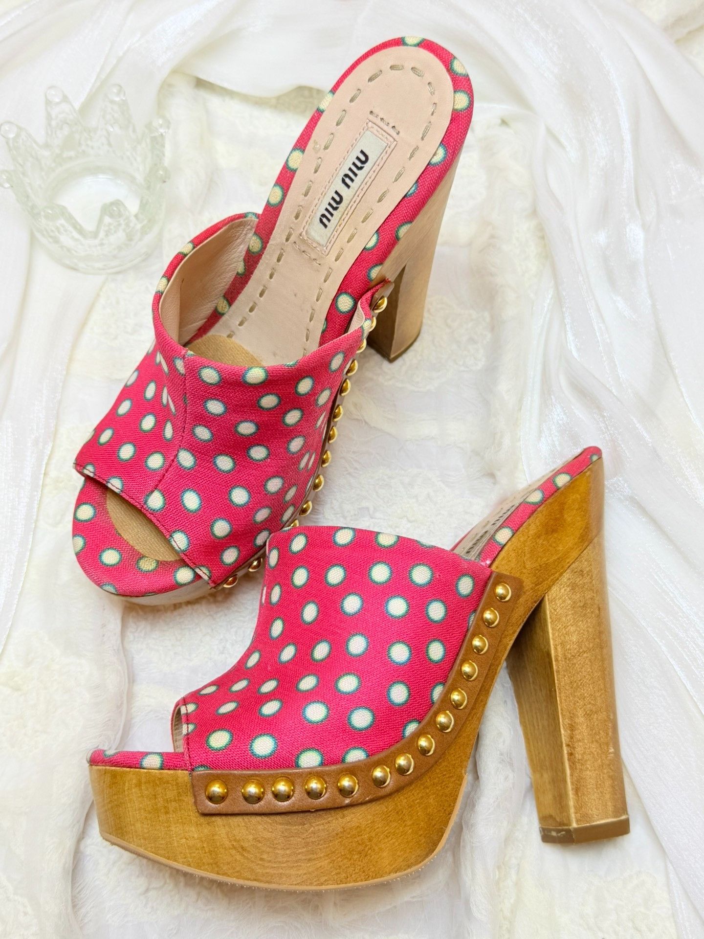 Miu Miu Miu Miu Pink Sandals us_5 Women Size US 5 / IT 35 - 2 Thumbnail