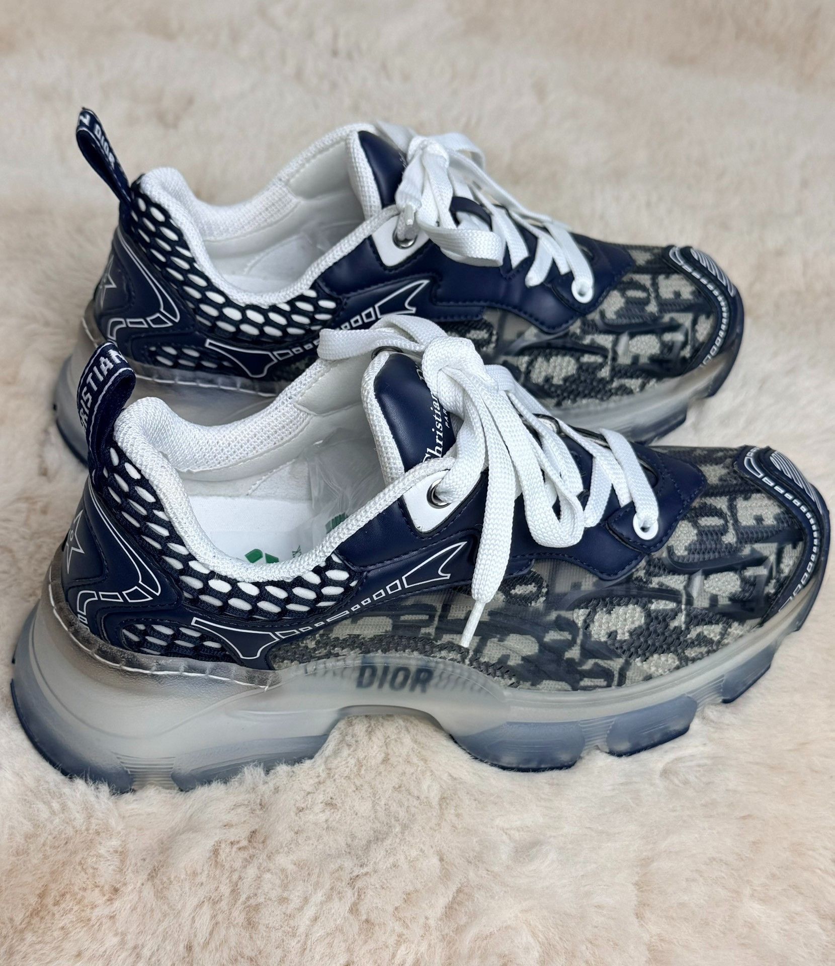 Dior Dior Blue Lowtop Sneakers it_34-5 Women Size US 4.5 / IT 34.5 - 2 Thumbnail
