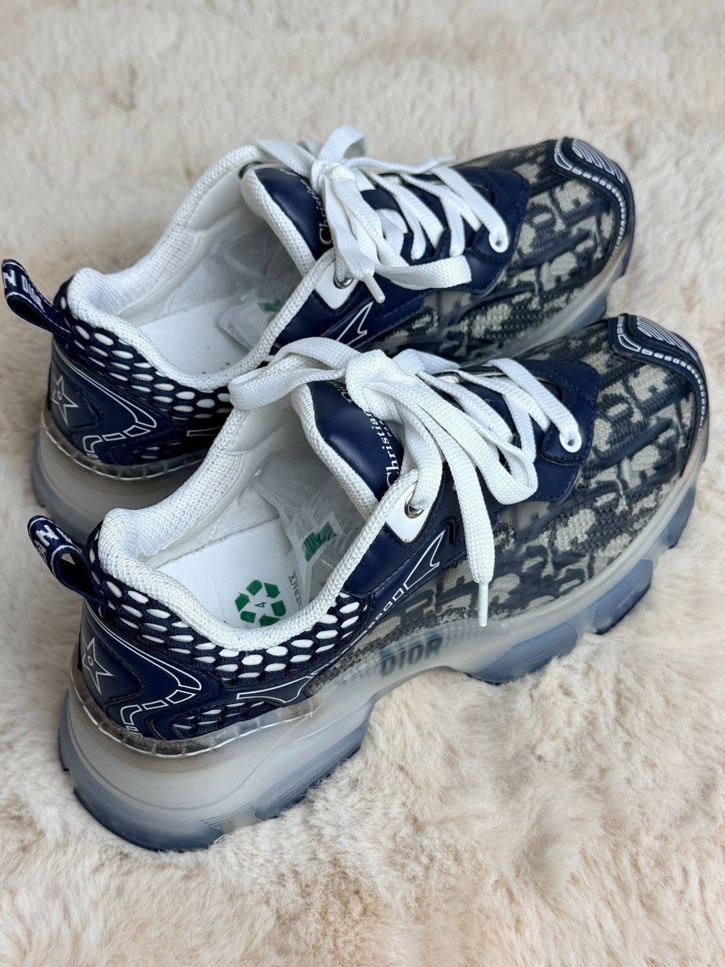 Dior Dior Blue Lowtop Sneakers it_34-5 Women Size US 4.5 / IT 34.5 - 3 Thumbnail