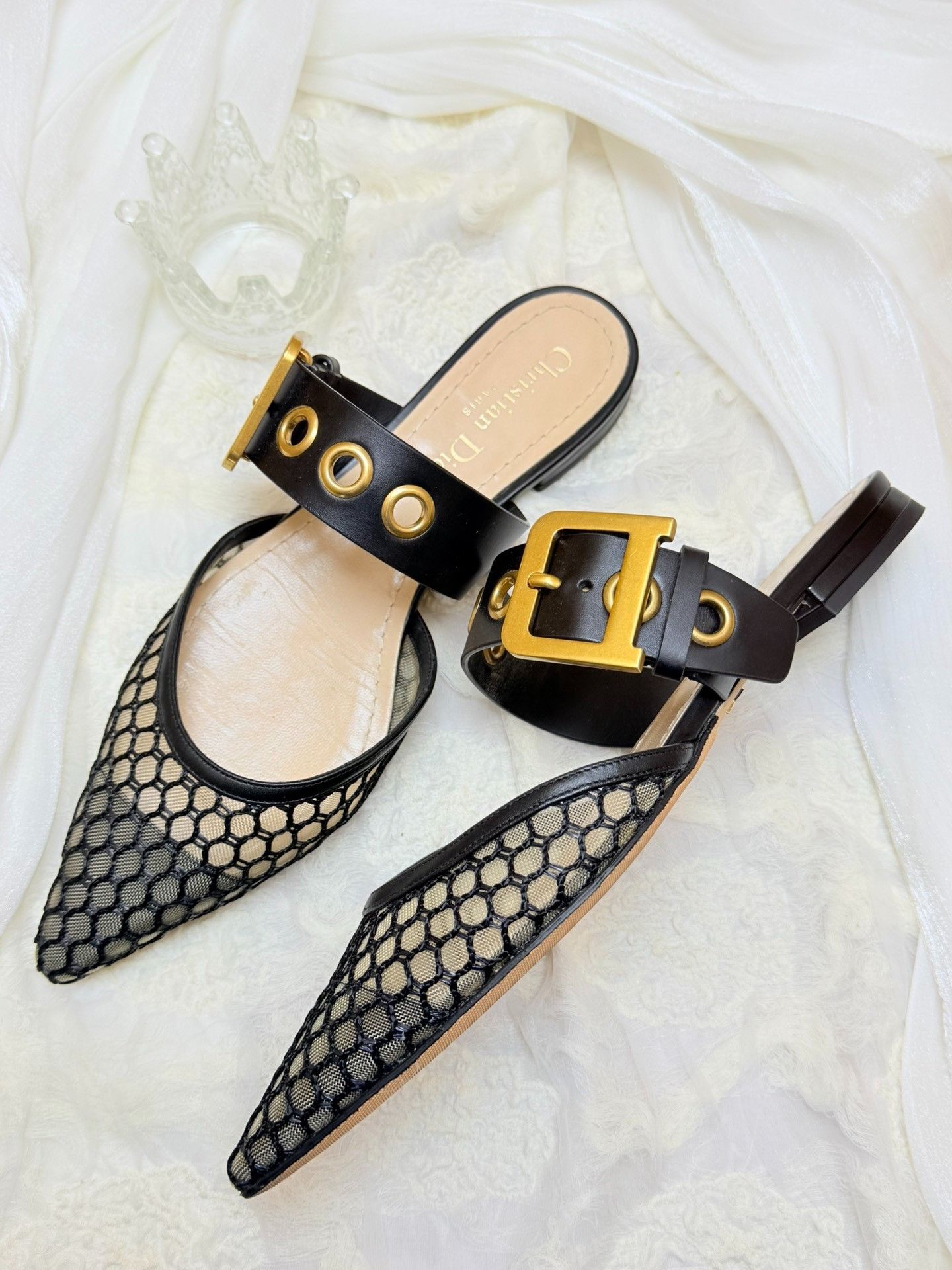 Dior Dior Black Sandals us_7 Women Size US 7 / IT 37 - 3 Thumbnail