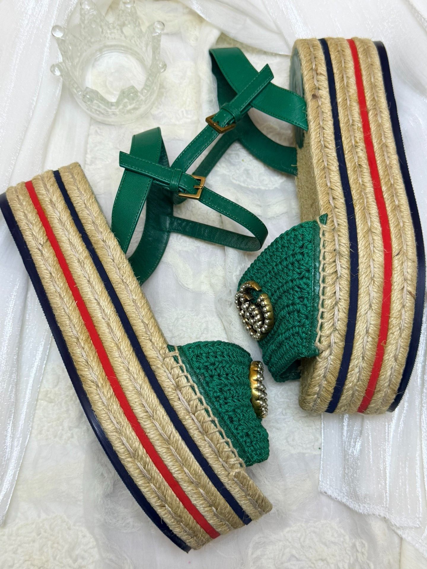 Gucci Gucci Green Sandals us_5-5 Women Size US 5.5 / IT 35.5 - 4 Thumbnail