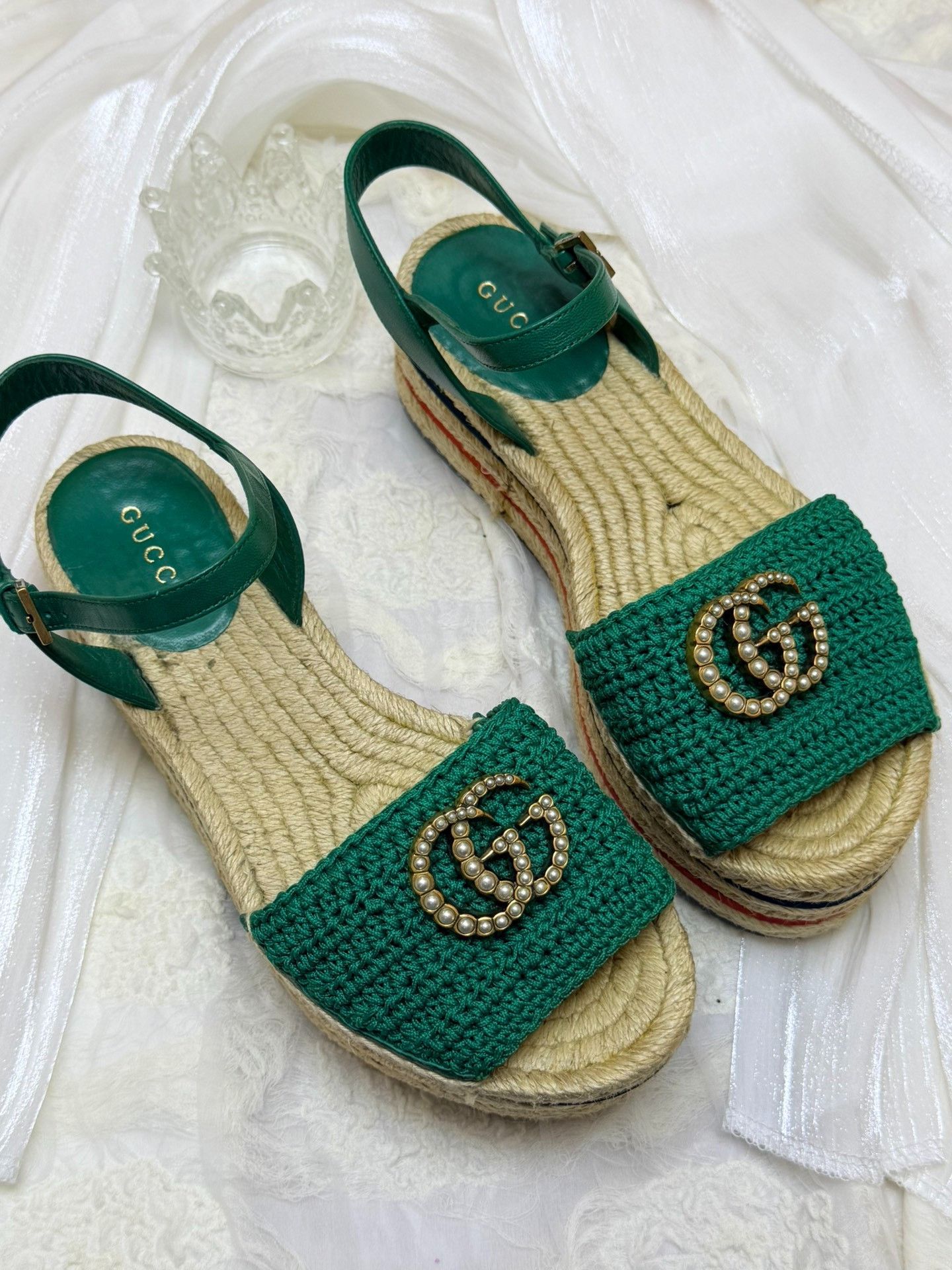 Gucci Gucci Green Sandals us_5-5 Women Size US 5.5 / IT 35.5 - 2 Thumbnail