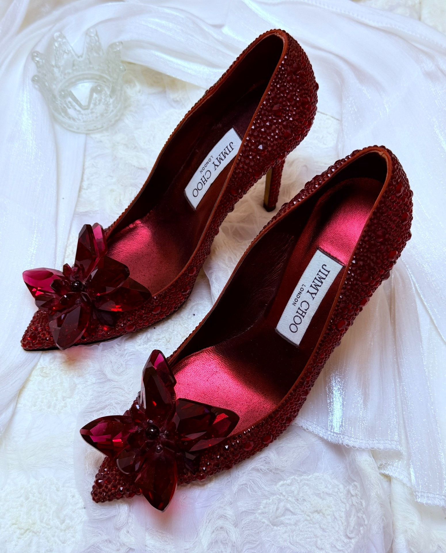 Jimmy Choo Jimmy Choo Clear Red Lowtop Sneakers us_6 Women Size US 6 / IT 36 - 4 Thumbnail