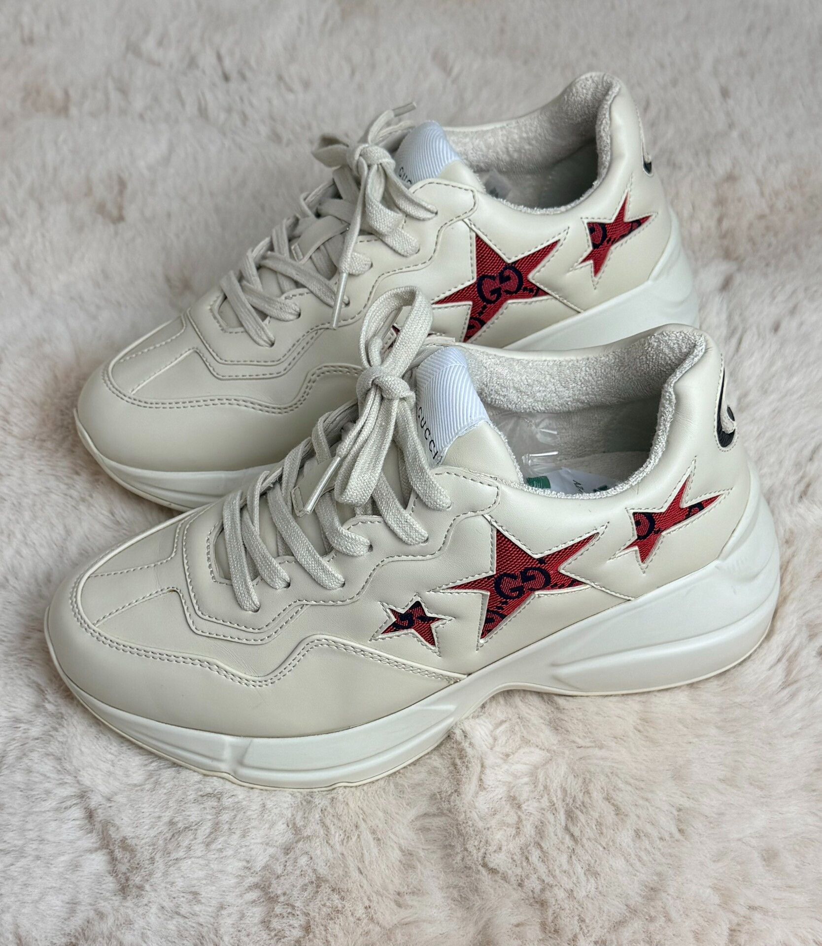 Gucci Gucci White Lowtop Sneakers us_6-5 Women Size US 6.5 / IT 36.5 - 2 Thumbnail