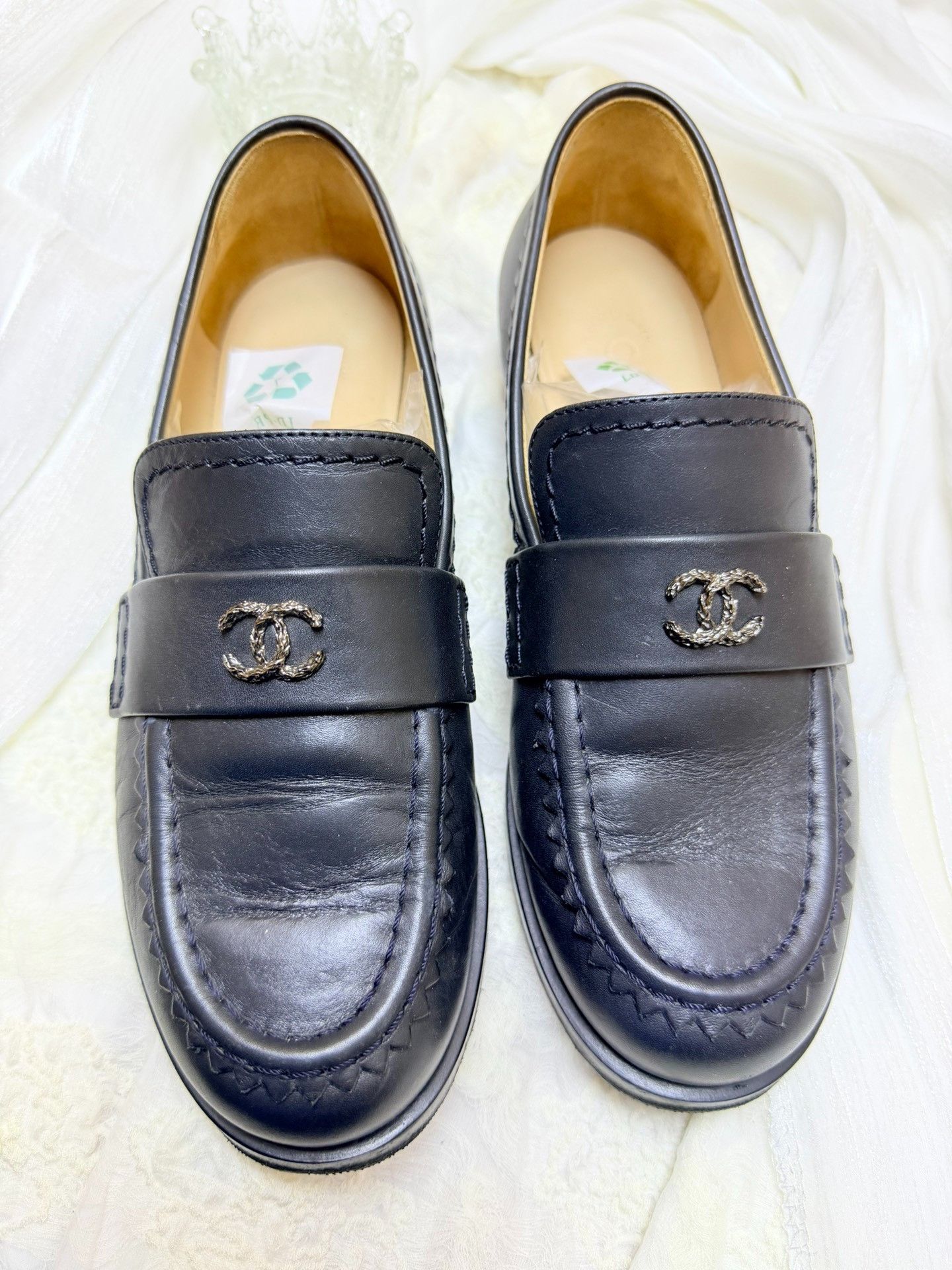 Chanel Chanel Leather Black Lowtop Sneakers us_6-5 Women Size US 6.5 / IT 36.5 - 2 Thumbnail