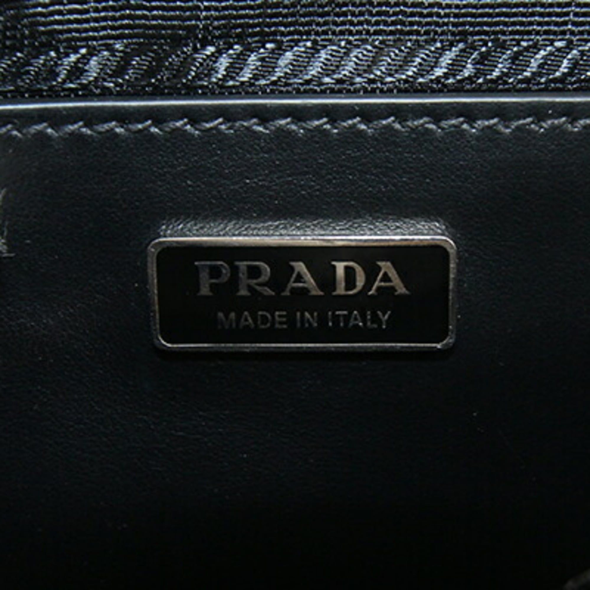 Prada Prada Shoulder Bag 2VD065 Greige Leather Crossbody Pouch for Men and Women PRADA Size ONE SIZE - 4 Thumbnail