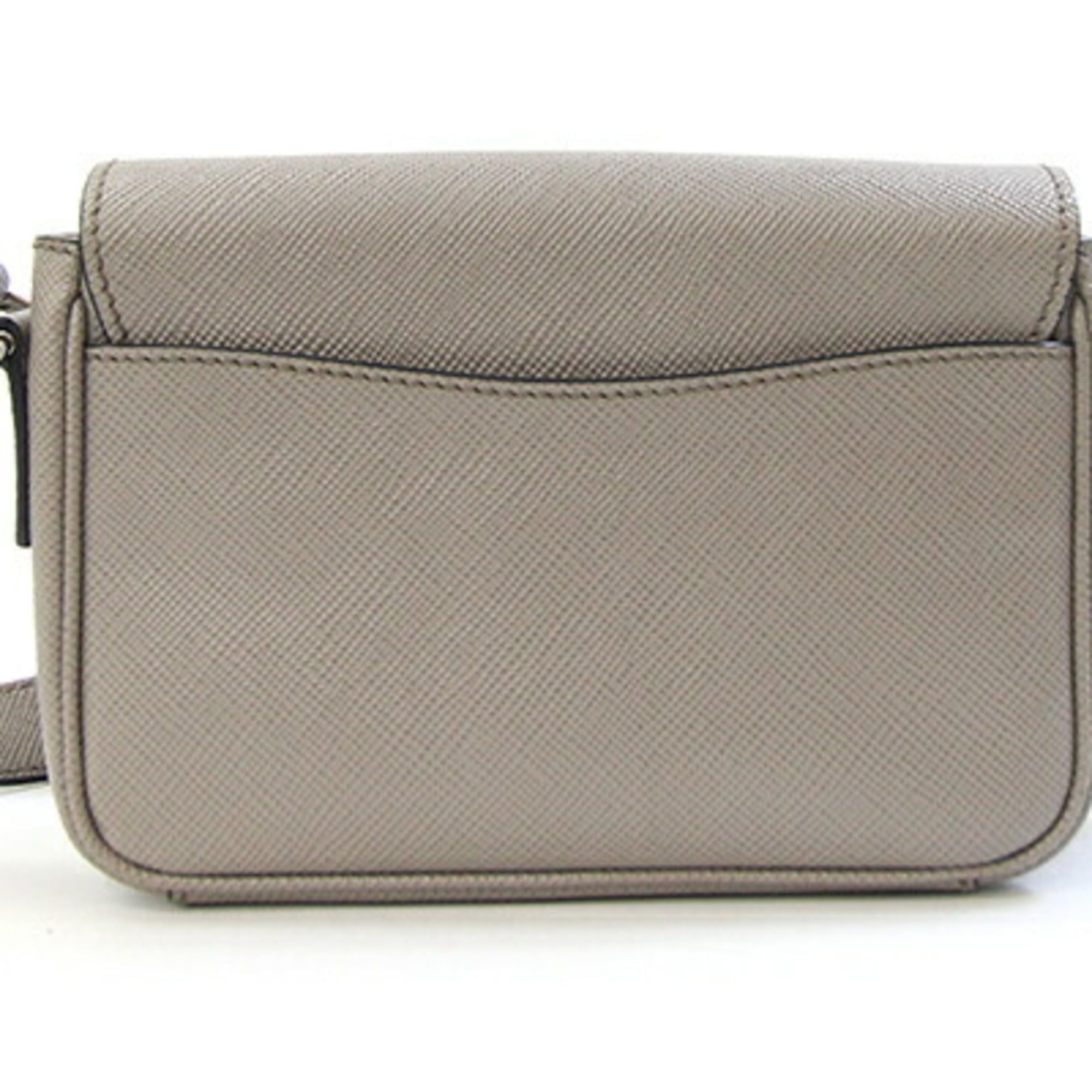Prada Prada Shoulder Bag 2VD065 Greige Leather Crossbody Pouch for Men and Women PRADA Size ONE SIZE - 2 Thumbnail