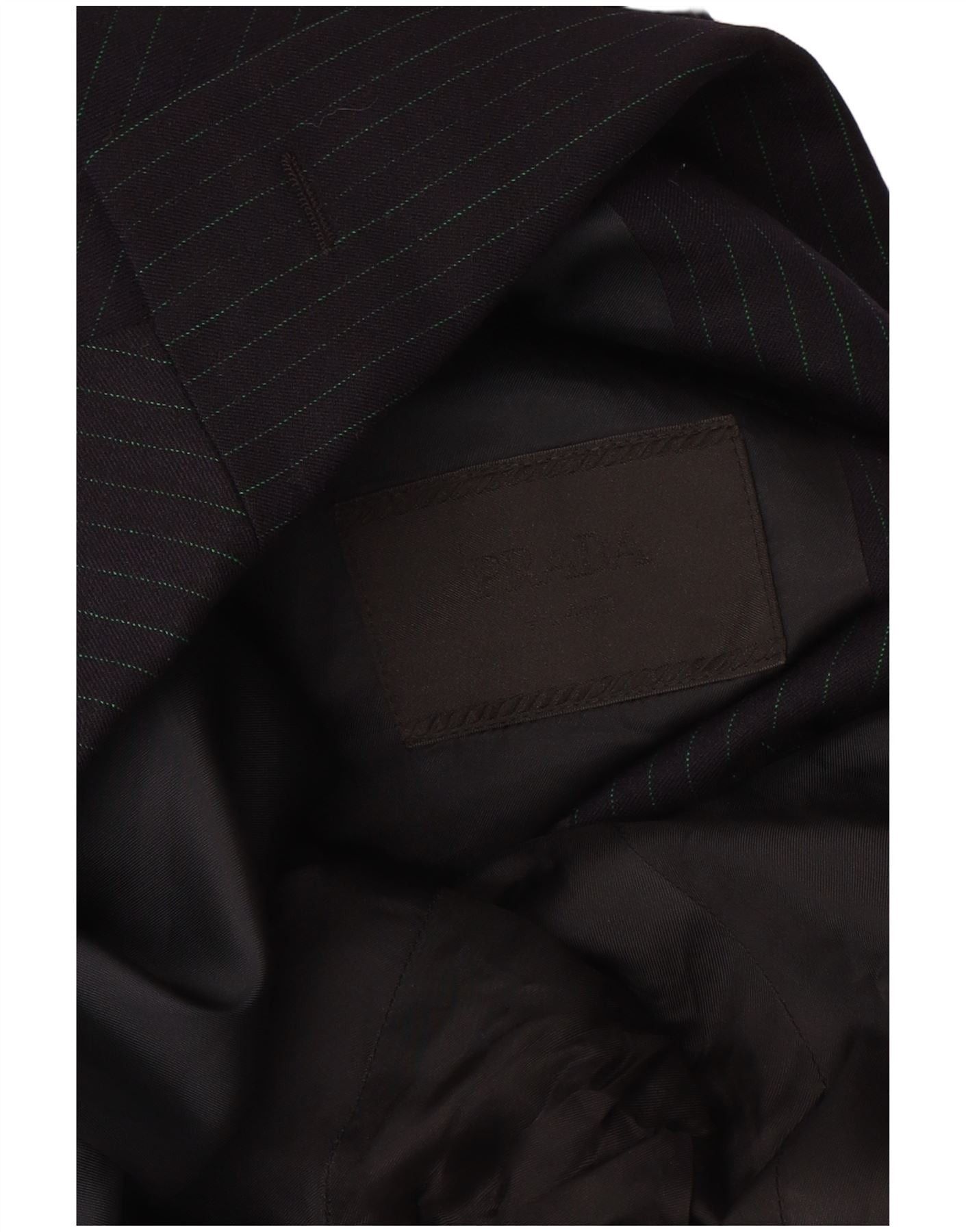 Prada Mens 3 Button Blazer Jacket 56 2XL Black Pinstripe Virgin Wo Size US XL / EU 56 / 4 - 4 Thumbnail