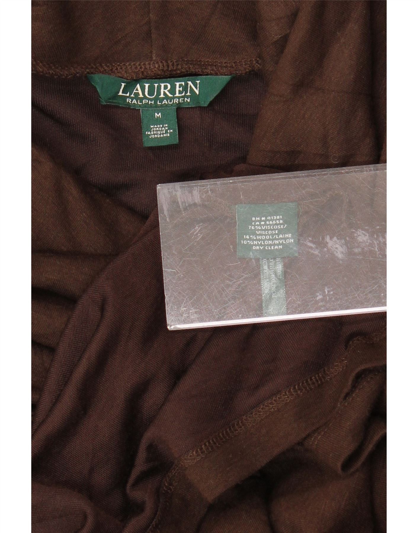Ralph Lauren Womens 3/4 Sleeve Maxi Dress UK 14 Medium Brown Viscose Size M / US 6-8 / IT 42-44 - 3 Thumbnail